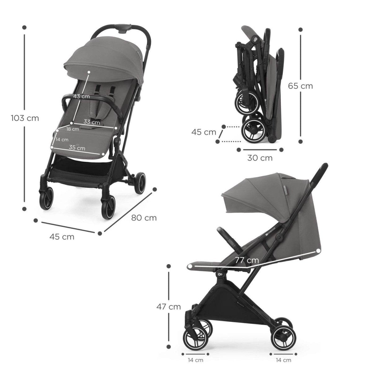 CARUCIOR SPORT KINDERKRAF INDY2, COZY GREY Atelieru' lui Mesterica | Jucarii, haine si incaltaminte pentru copii