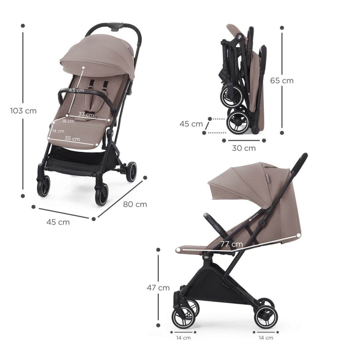 CARUCIOR SPORT KINDERKRAFT INDY2, CALM BEIGE - Atelieru' lui Mesterica
