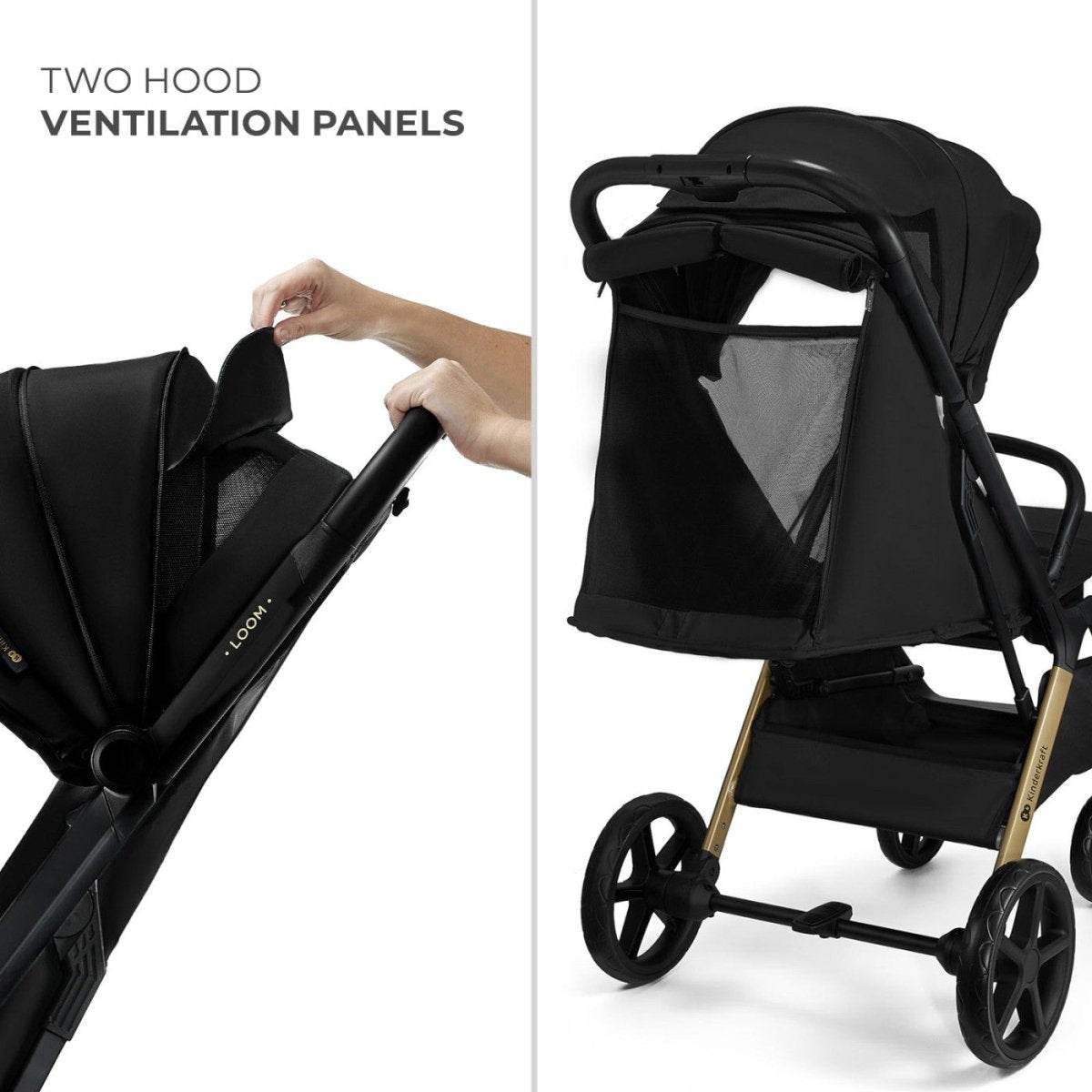 CARUCIOR SPORT KINDERKRAFT LOOM, 0-22 KG, INK BLACK - Atelieru' lui Mesterica