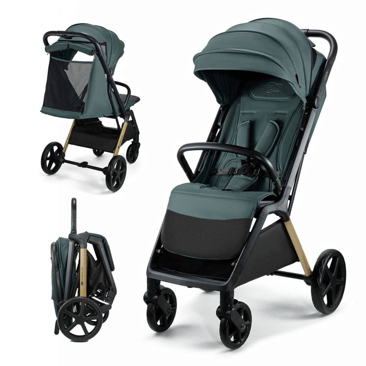 CARUCIOR SPORT KINDERKRAFT LOOM, 0-22 KG, JADE GREEN - Atelieru' lui Mesterica