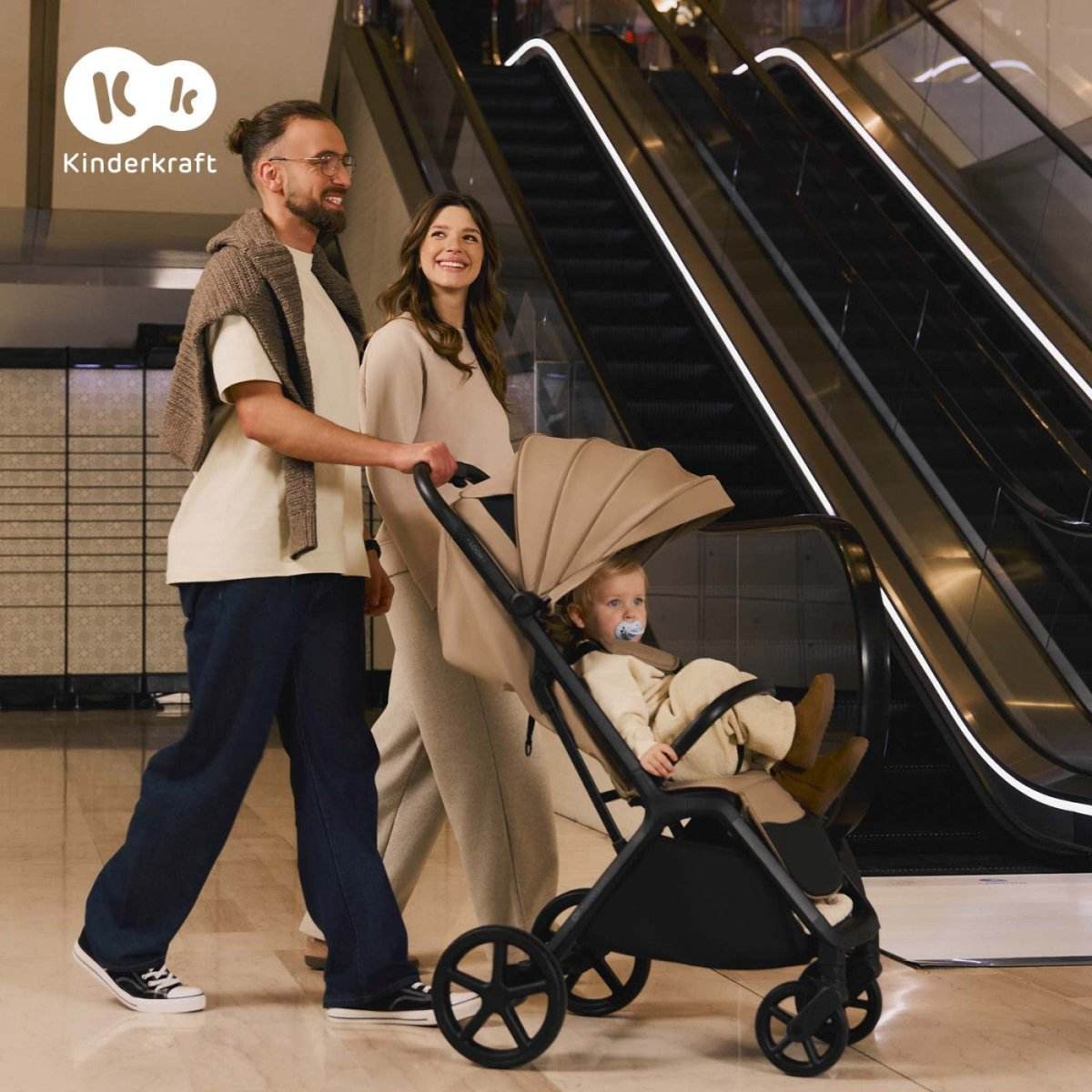 CARUCIOR SPORT KINDERKRAFT LOOM, 0-22 KG, LINEN BEIGE - Atelieru' lui Mesterica