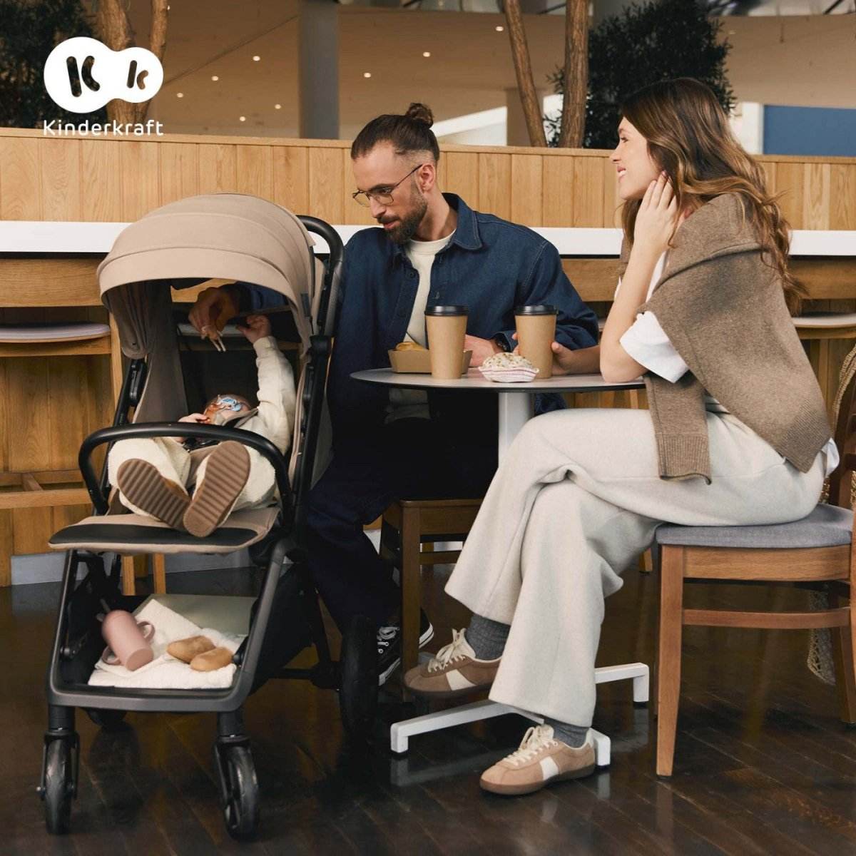 CARUCIOR SPORT KINDERKRAFT LOOM, 0-22 KG, LINEN BEIGE - Atelieru' lui Mesterica