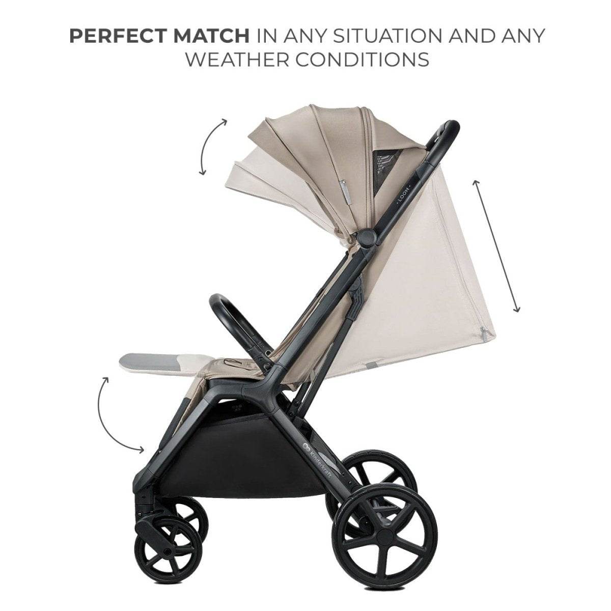 CARUCIOR SPORT KINDERKRAFT LOOM, 0-22 KG, LINEN BEIGE - Atelieru' lui Mesterica
