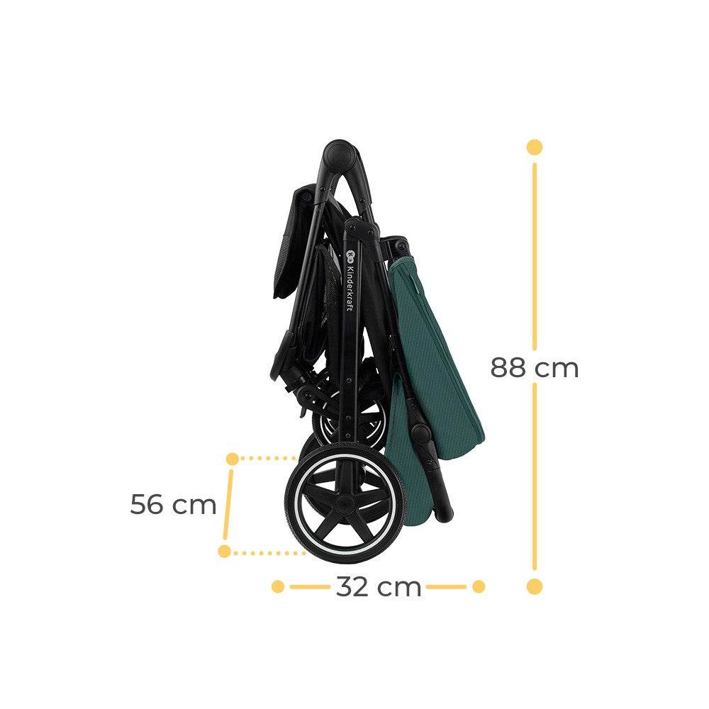 CARUCIOR SPORT KINDERKRAFT ROUTE, EMERALD GREEN Atelieru' lui Mesterica | Jucarii, haine si incaltaminte pentru copii