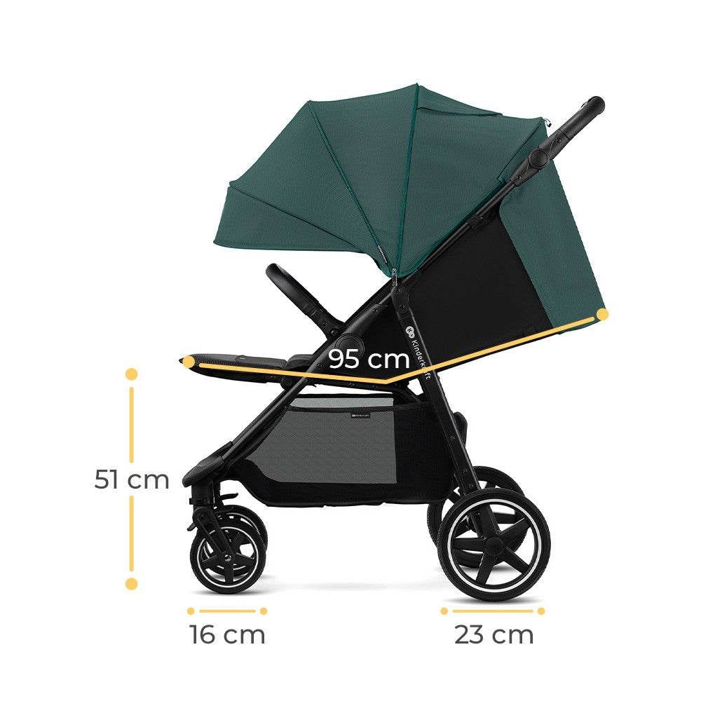 CARUCIOR SPORT KINDERKRAFT ROUTE, EMERALD GREEN Atelieru' lui Mesterica | Jucarii, haine si incaltaminte pentru copii