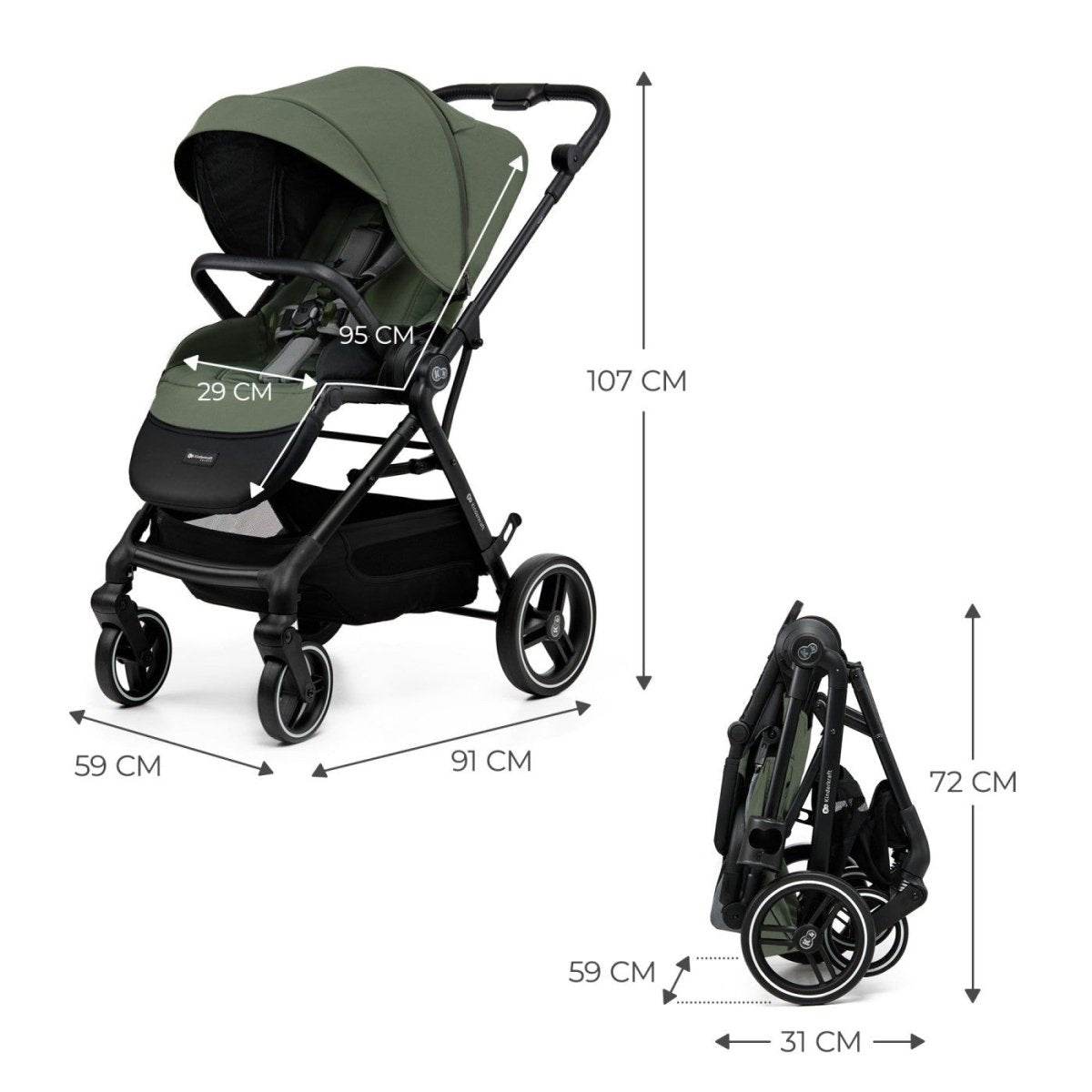 CARUCIOR SPORT KINDERKRAFT YOXI, GREEN - Atelieru' lui Mesterica