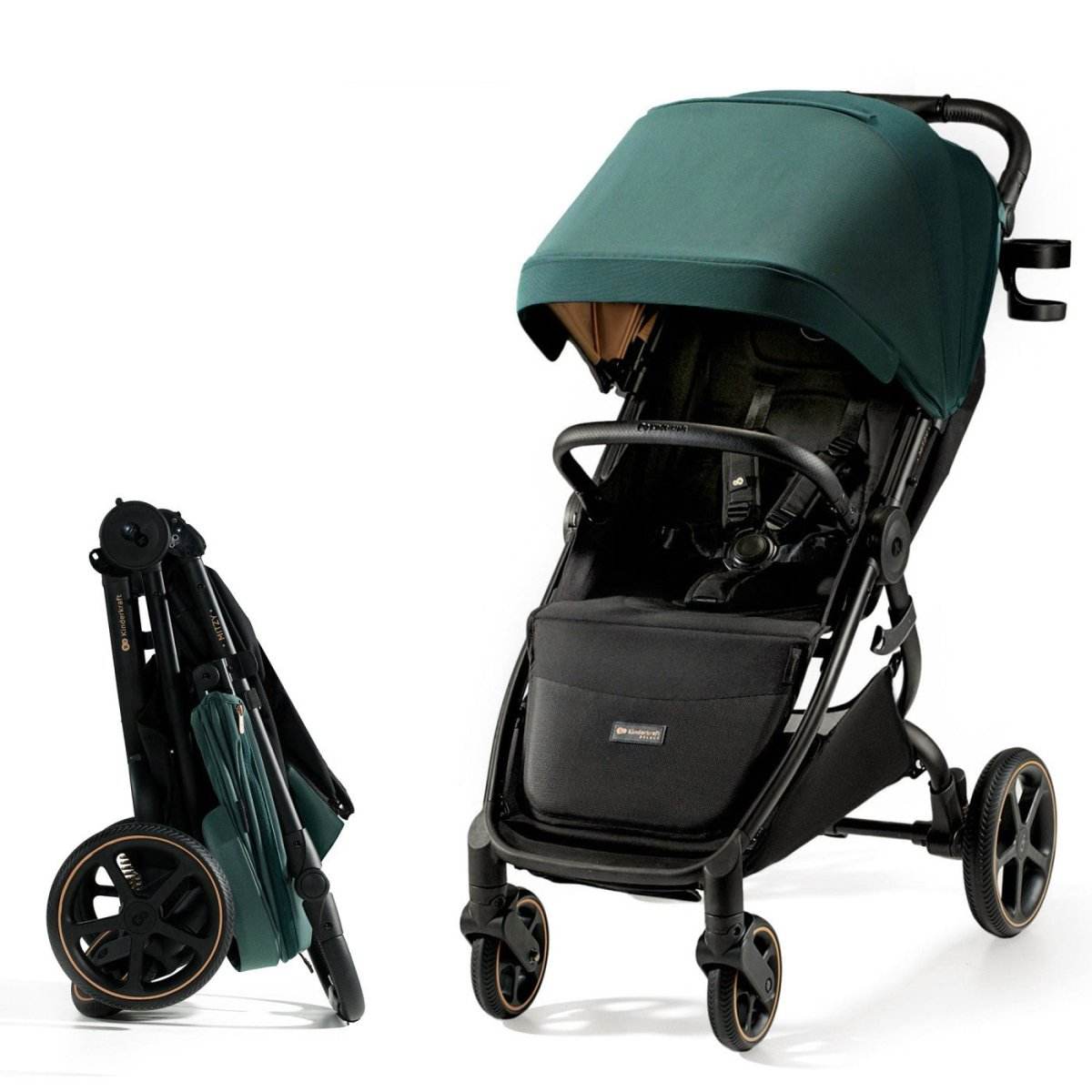 CARUCIOR SPORT, ULTRA COMPACT, KINDERKRAFT MITZY, 0 - 22 KG, JADE GREEN Atelieru' lui Mesterica | Jucarii, haine si incaltaminte pentru copii