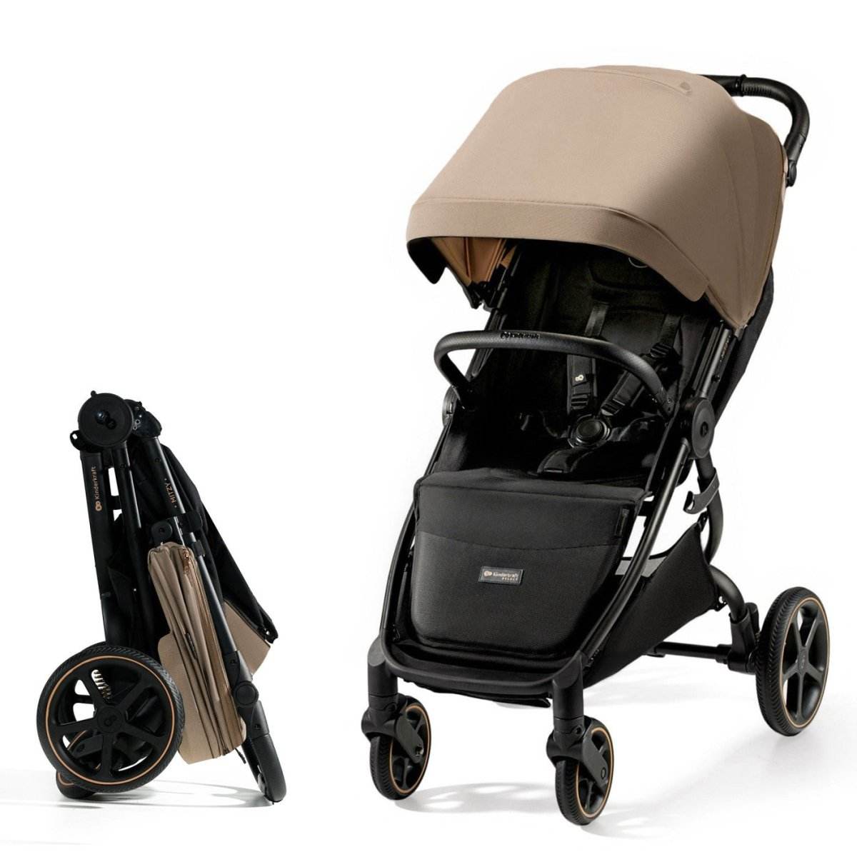 CARUCIOR SPORT, ULTRA COMPACT, KINDERKRAFT MITZY, 0-22 KG, LINEN BEIGE - Atelieru' lui Mesterica