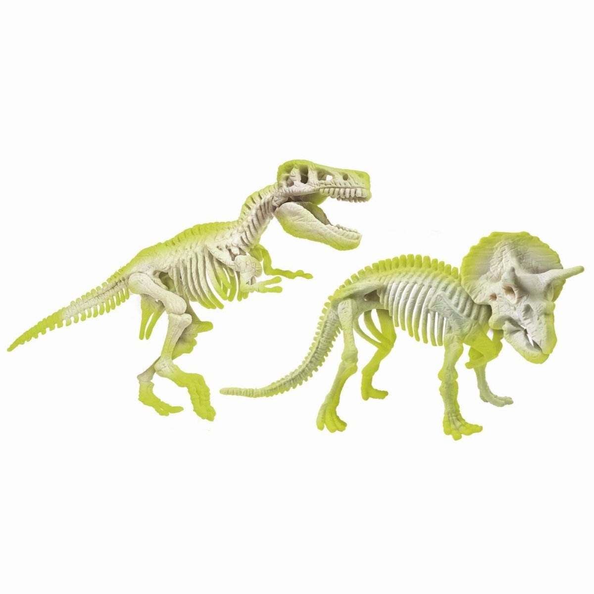 DESCOPERA DINOZAURUL T-REX & TRICERAPTOR FLUO STIINTA SI JOACA - Atelieru' lui Mesterica