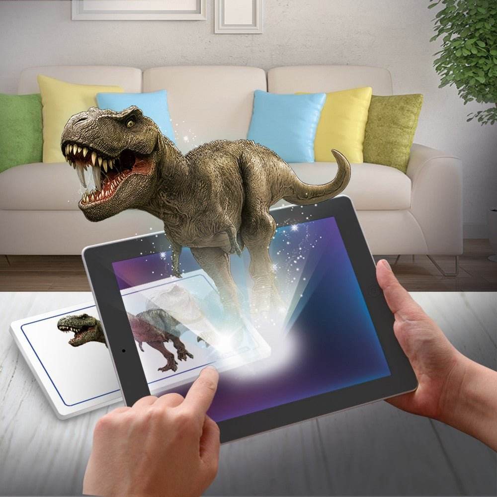 DESCOPERA DINOZAURUL T-REX & TRICERAPTOR FLUO STIINTA SI JOACA - Atelieru' lui Mesterica