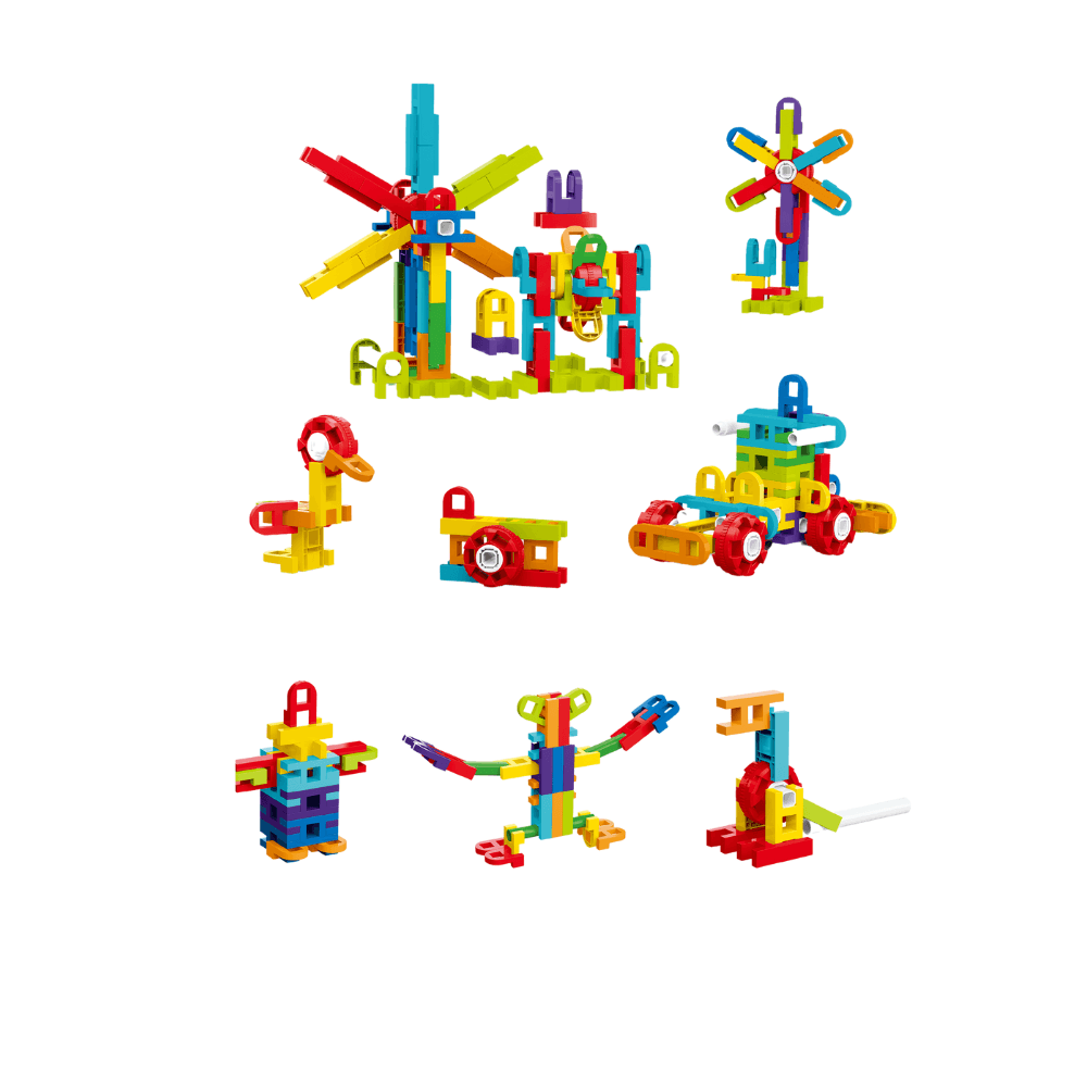 Set de constructie STEAM - Fun Blocks (78 piese) - Atelieru' lui Mesterica