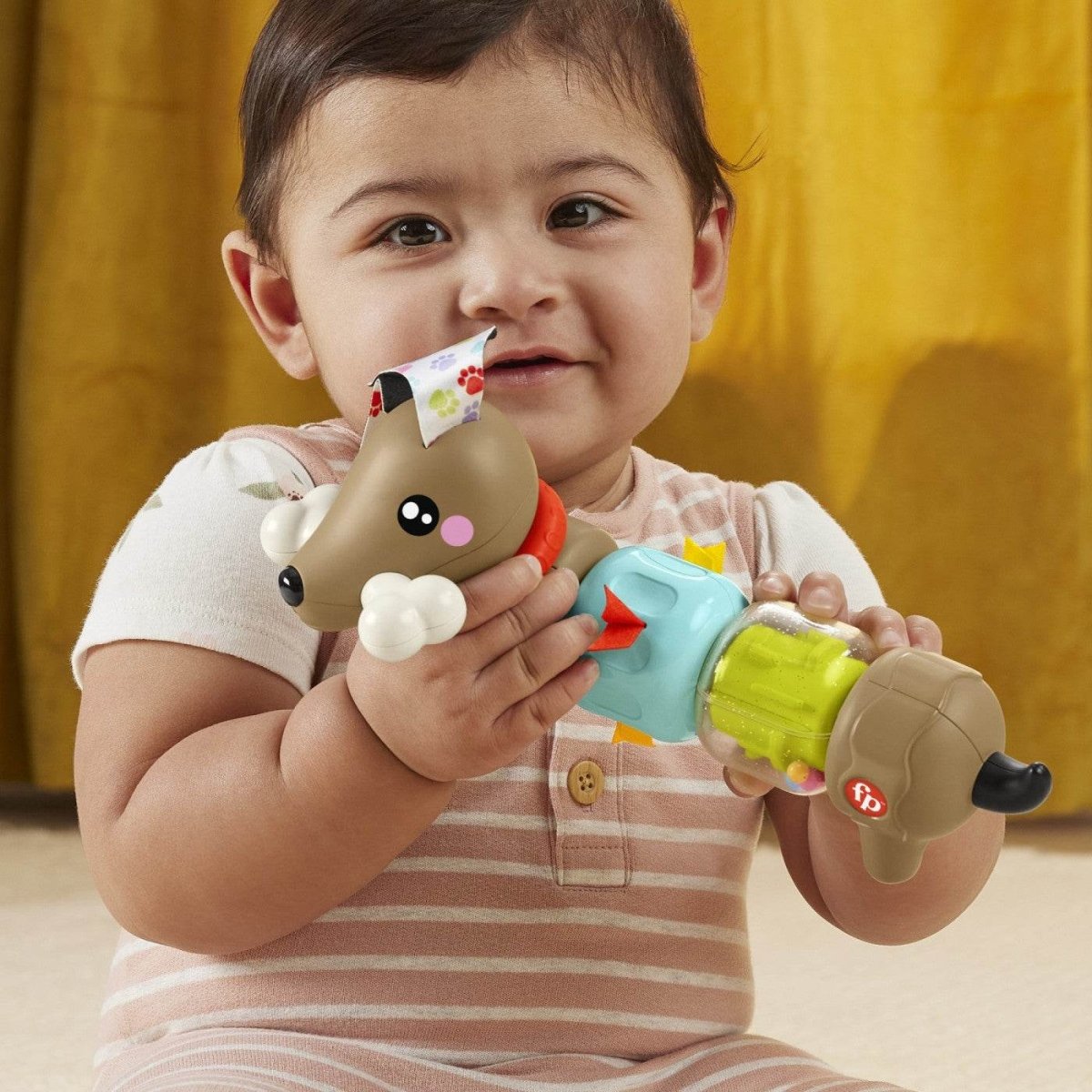 FISHER PRICE JUCARIE CATELUS DE ACTIVITATE PENTRU BEBELUSI CLICK AND SPIN - Atelieru' lui Mesterica
