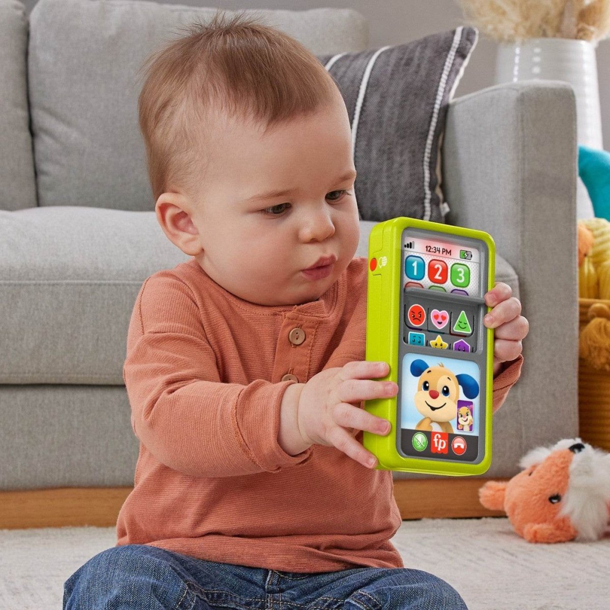 FISHER PRICE LAUGH&LEARN 2IN1 SMARTPHONE IN LIMBA ROMANA - Atelieru' lui Mesterica