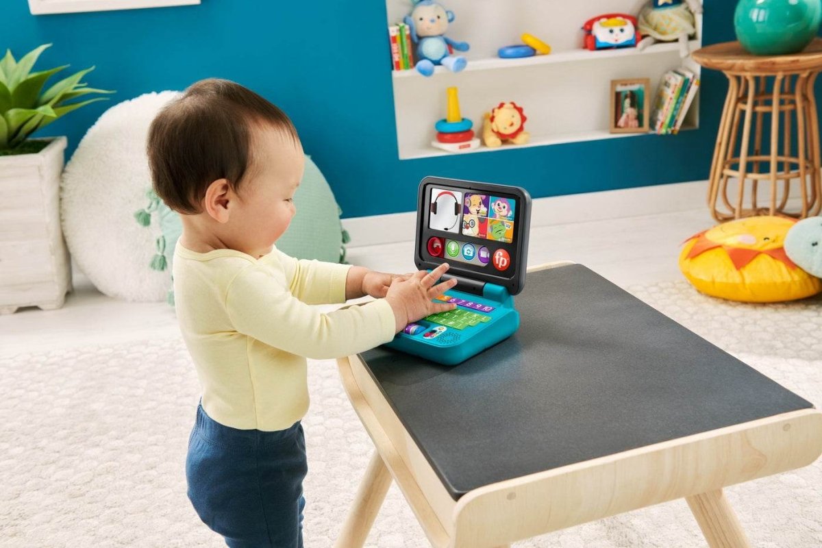 FISHER PRICE LAUGH&LEARN LAPTOP INTERACTIV IN LIMBA ROMANA - Atelieru' lui Mesterica