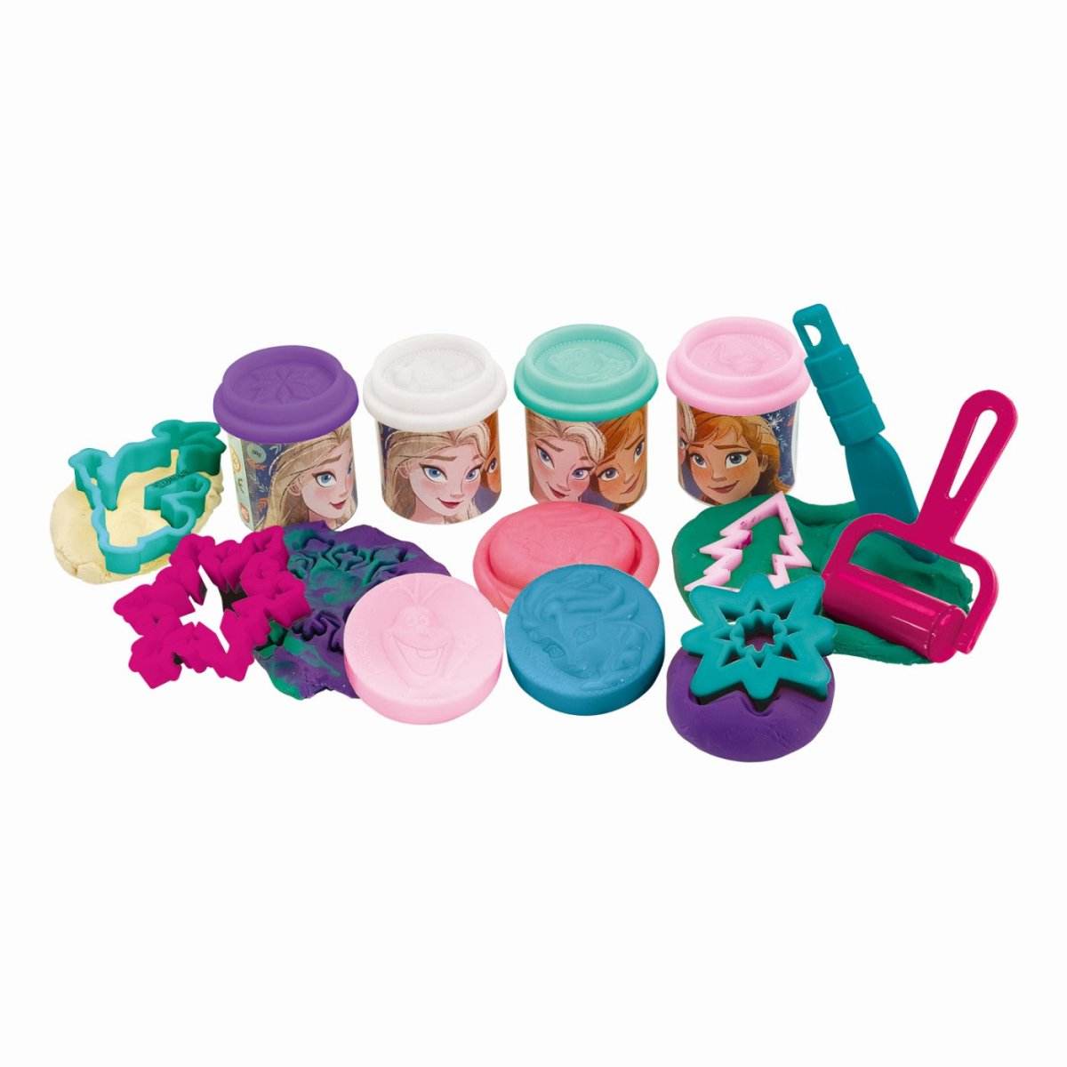 GALETUSA CU 4 BORCANASE DE PLASTILINA SI ACCESORII FROZEN - Atelieru' lui Mesterica
