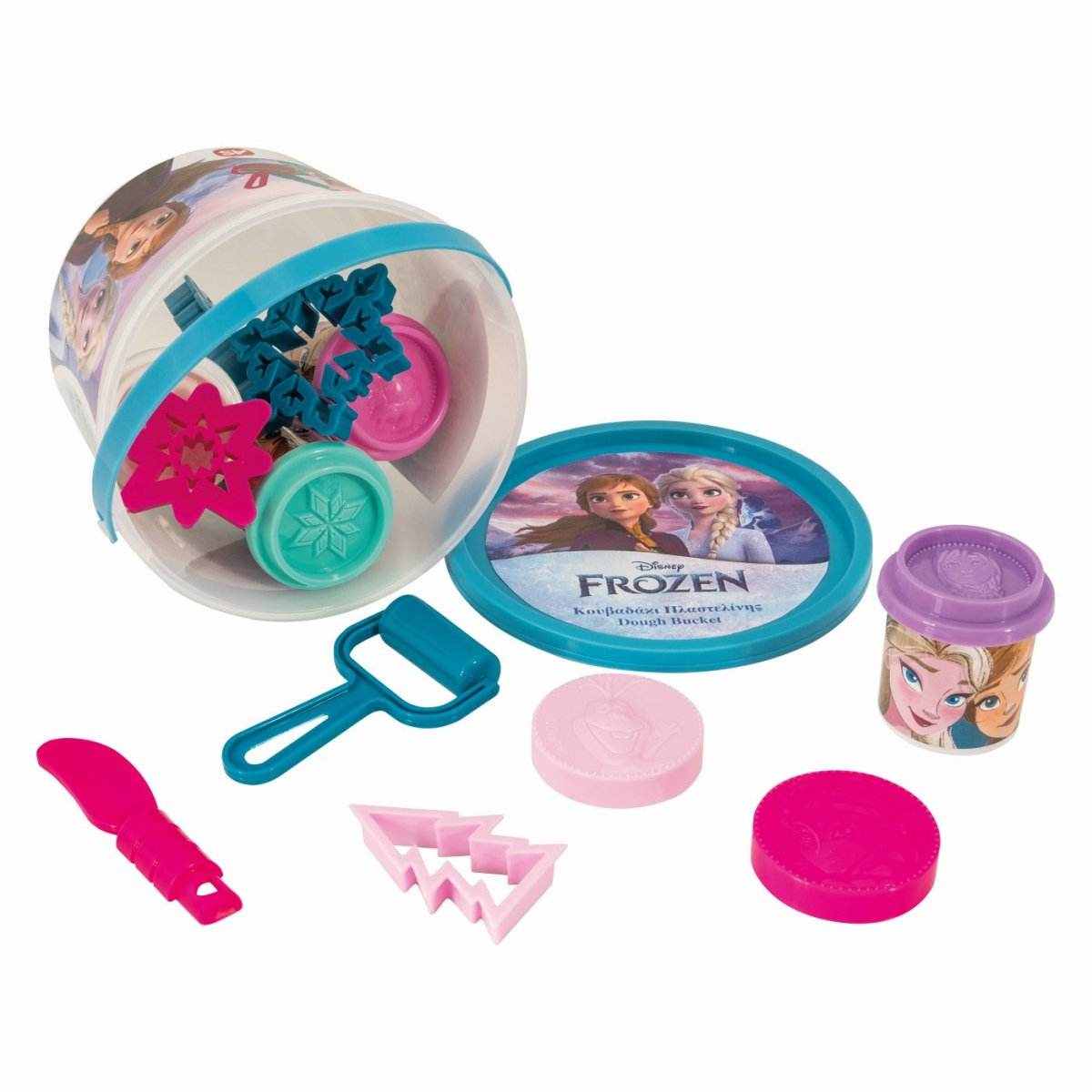 GALETUSA CU 4 BORCANASE DE PLASTILINA SI ACCESORII FROZEN - Atelieru' lui Mesterica