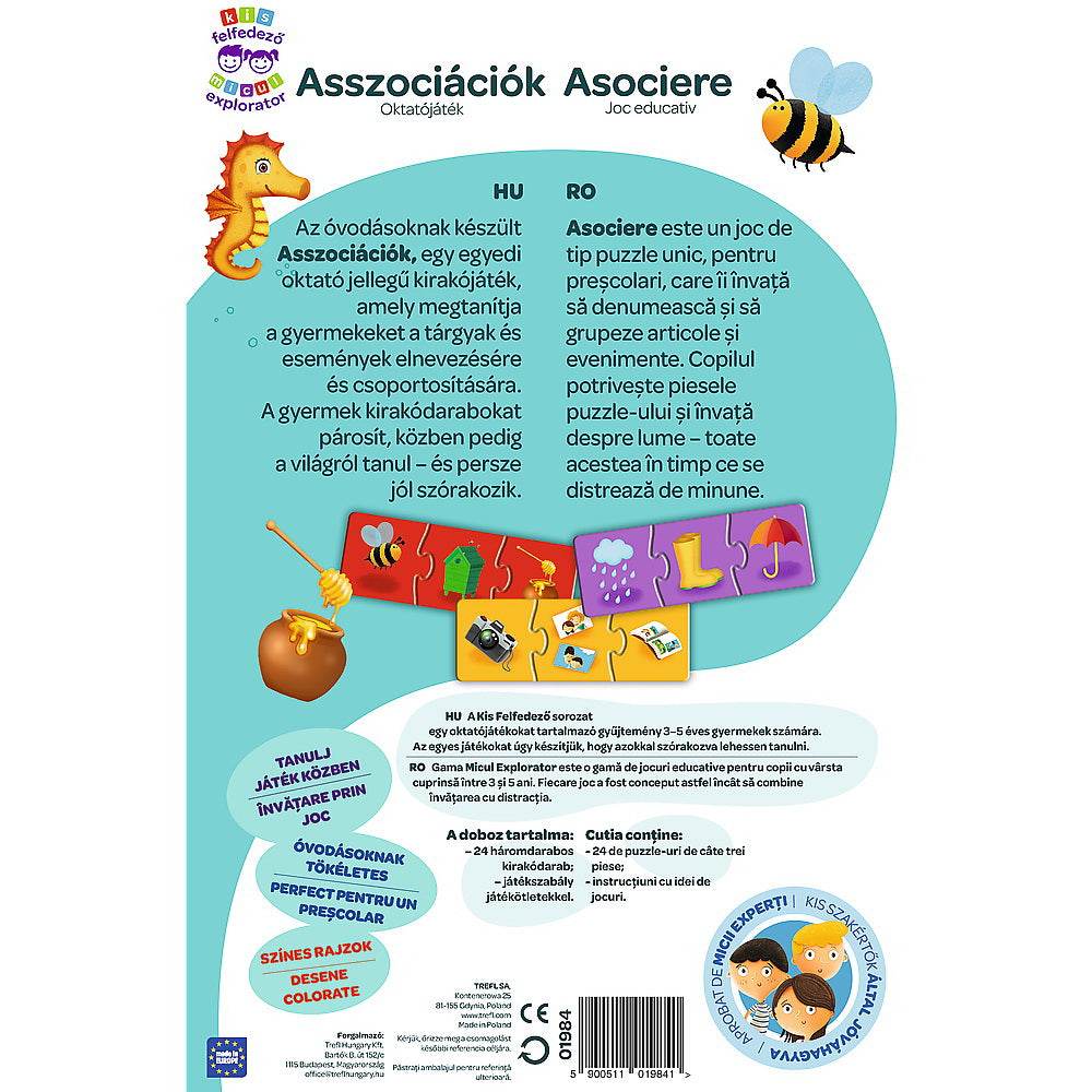 JOC EDUCATIV INVATA PRIN ASOCIERE MICUL EXPLORATOR Atelieru' lui Mesterica | Jucarii, haine si incaltaminte pentru copii
