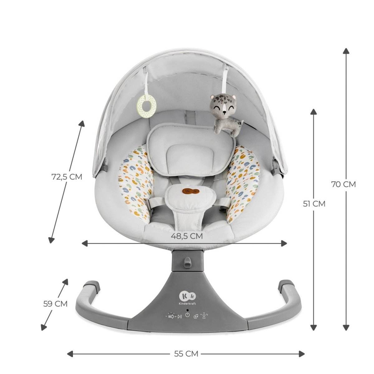 LEAGAN ELECTRIC KINDERKRAFT LUMI 2, LIGHT GREY - Atelieru' lui Mesterica