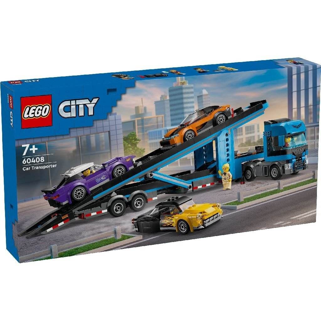 LEGO CITY CAMION TRANSPORTOR DE MASINI SPORT 60408 - Atelieru' lui Mesterica