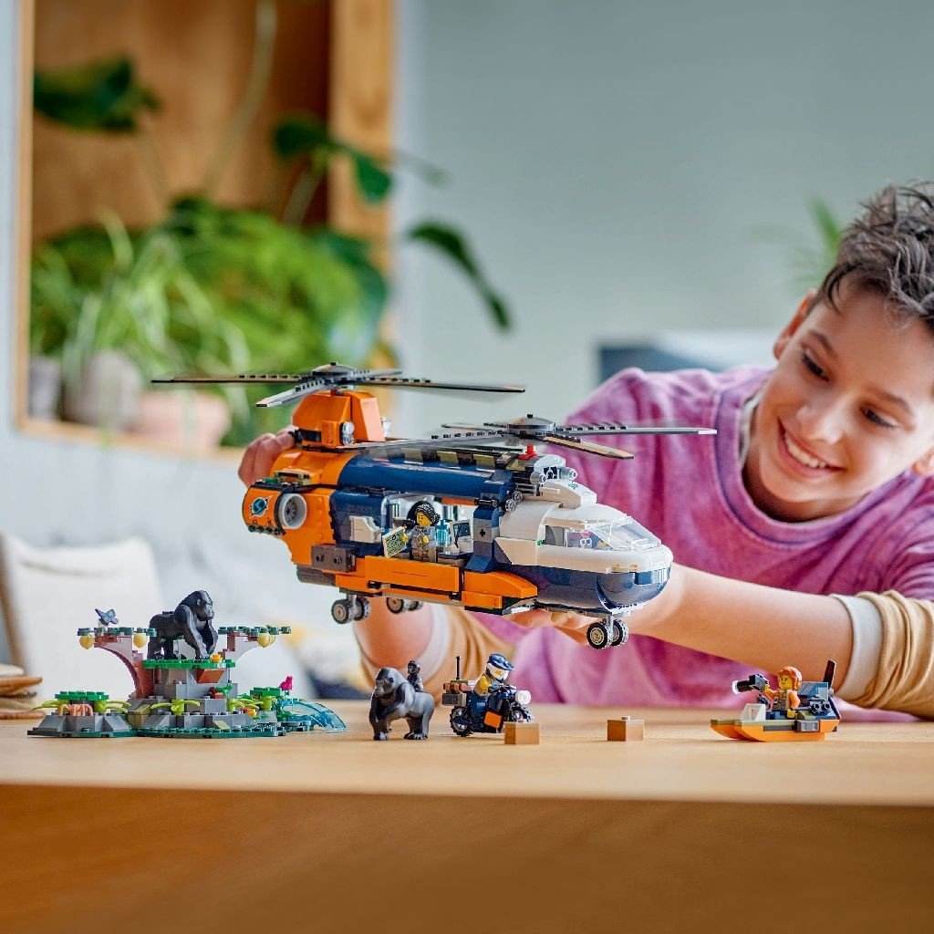 LEGO CITY ELICOPTERUL UNUI EXPLORATOR AL JUNGLEI LA TABARA DE BAZA 60437 - Atelieru' lui Mesterica
