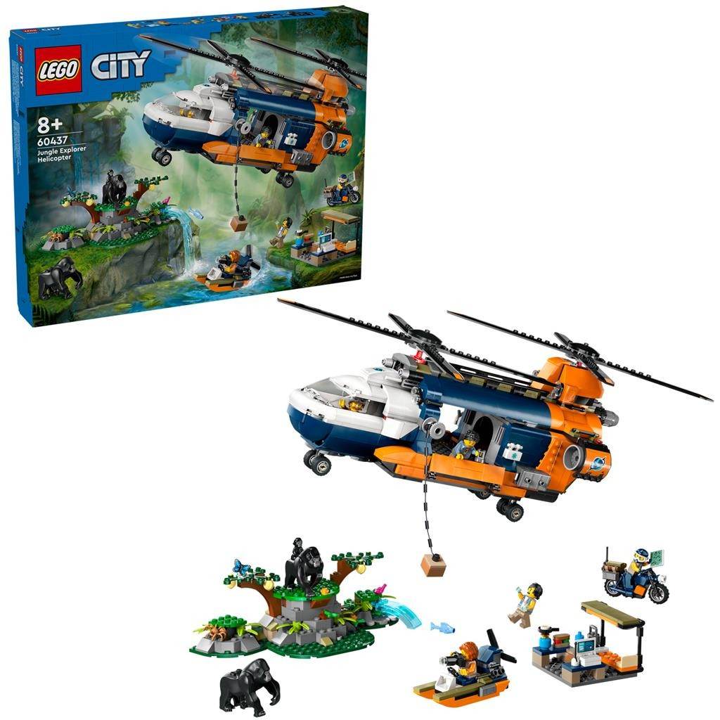 LEGO CITY ELICOPTERUL UNUI EXPLORATOR AL JUNGLEI LA TABARA DE BAZA 60437 Atelieru' lui Mesterica | Jucarii, haine si incaltaminte pentru copii