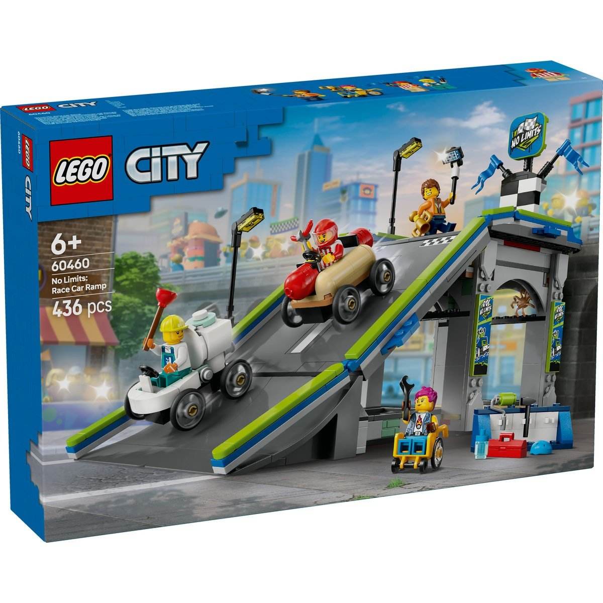 LEGO CITY FARA LIMITE: RAMPA PENTRU CURSE DE MASINI 60460 - Atelieru' lui Mesterica