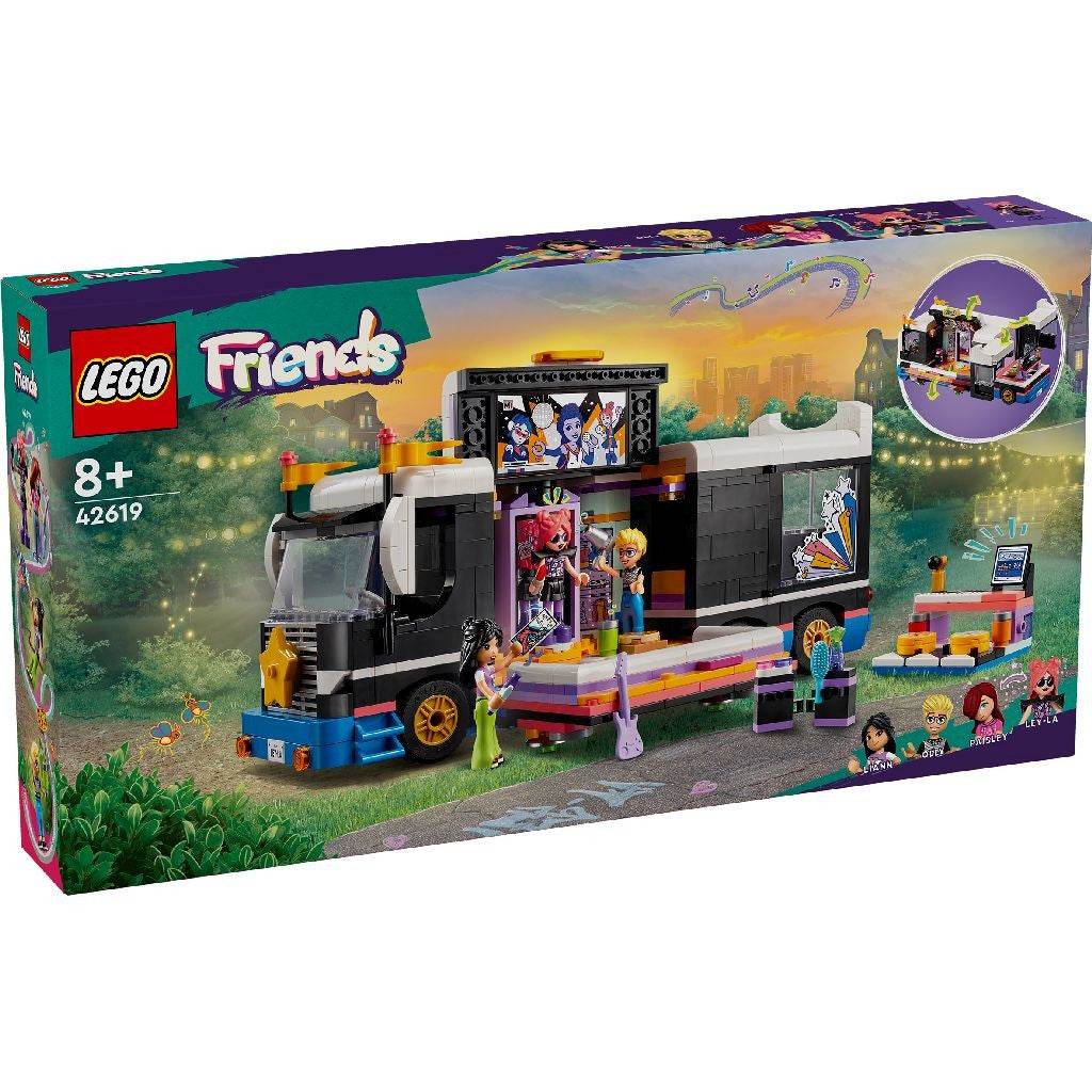 LEGO FRIENDS AUTOCAR DE TURNEU PENTRU STARURI POP 42619 - Atelieru' lui Mesterica