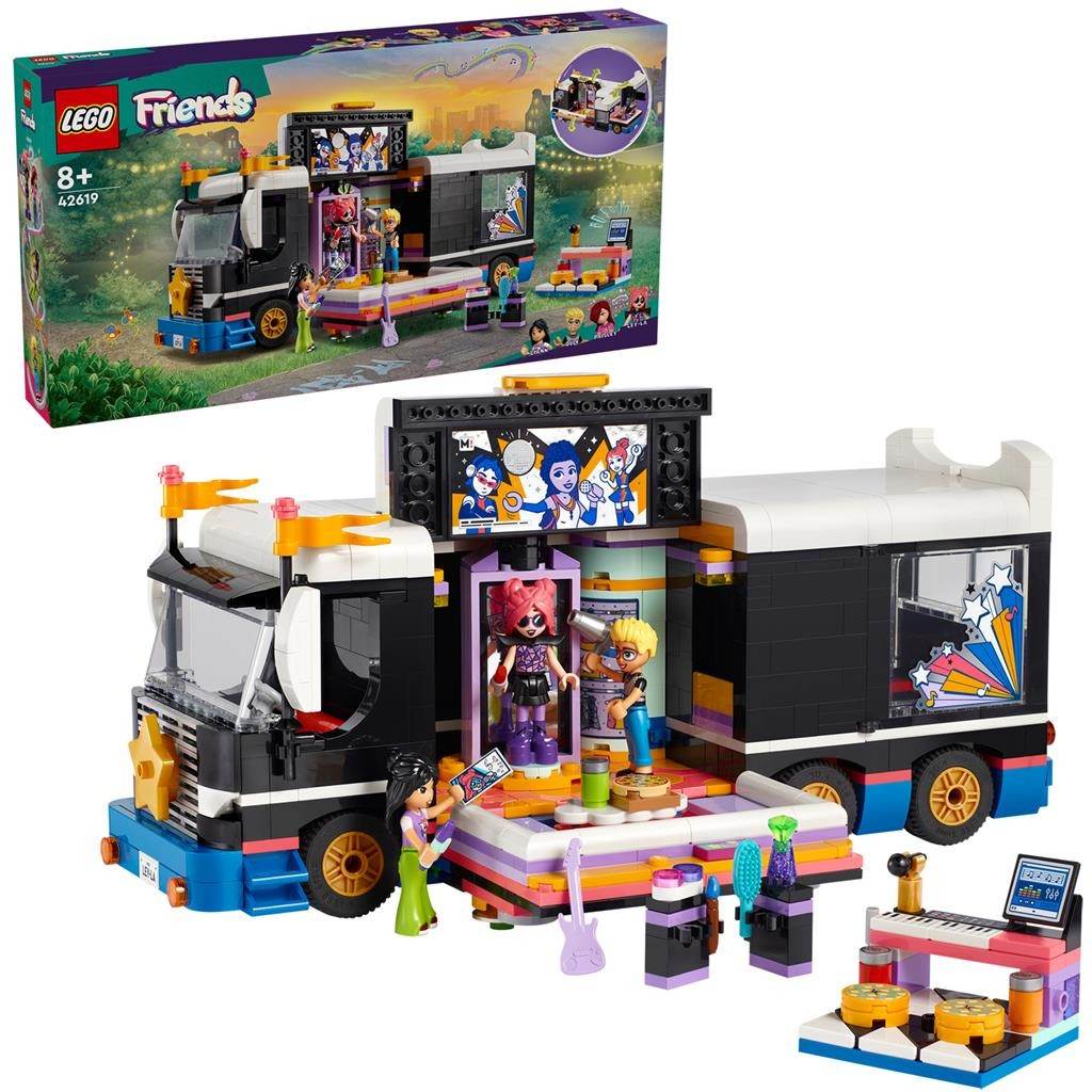 LEGO FRIENDS AUTOCAR DE TURNEU PENTRU STARURI POP 42619 - Atelieru' lui Mesterica