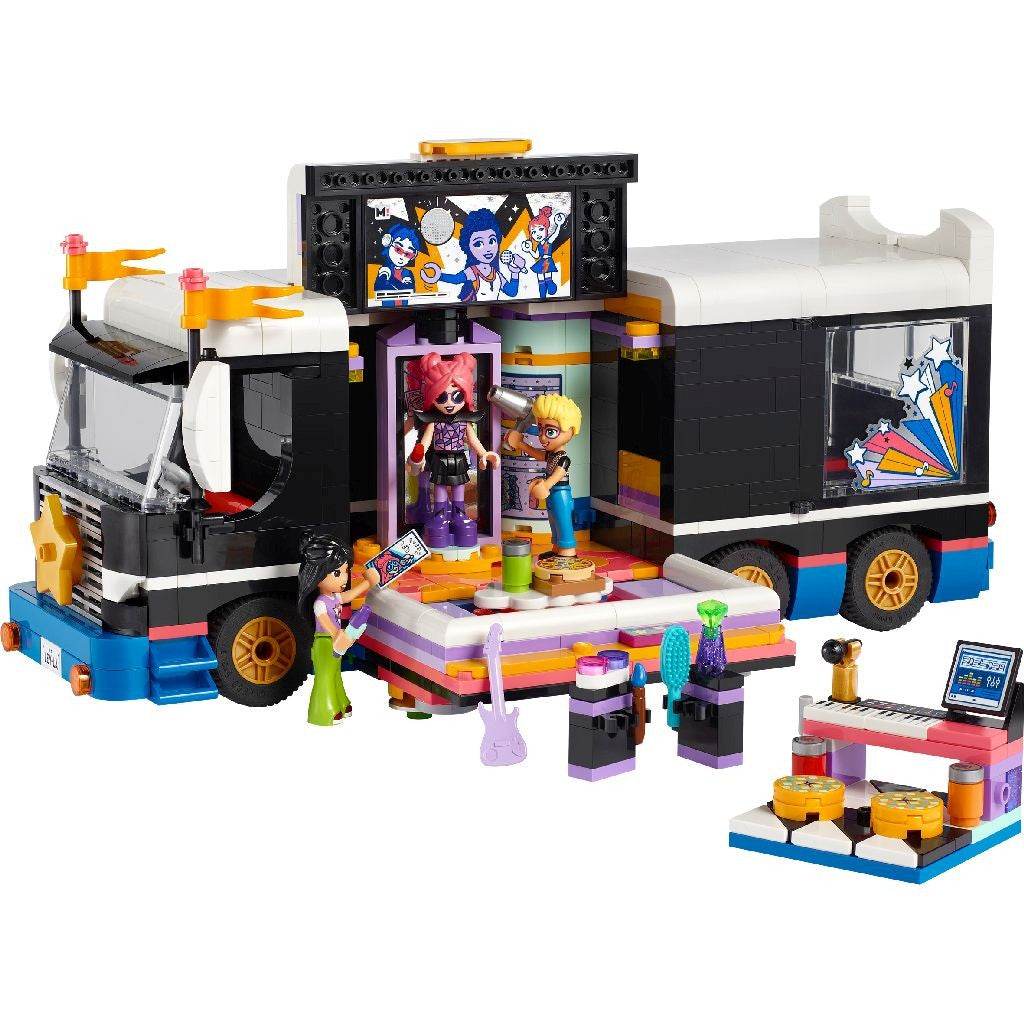 LEGO FRIENDS AUTOCAR DE TURNEU PENTRU STARURI POP 42619 Atelieru' lui Mesterica | Jucarii, haine si incaltaminte pentru copii