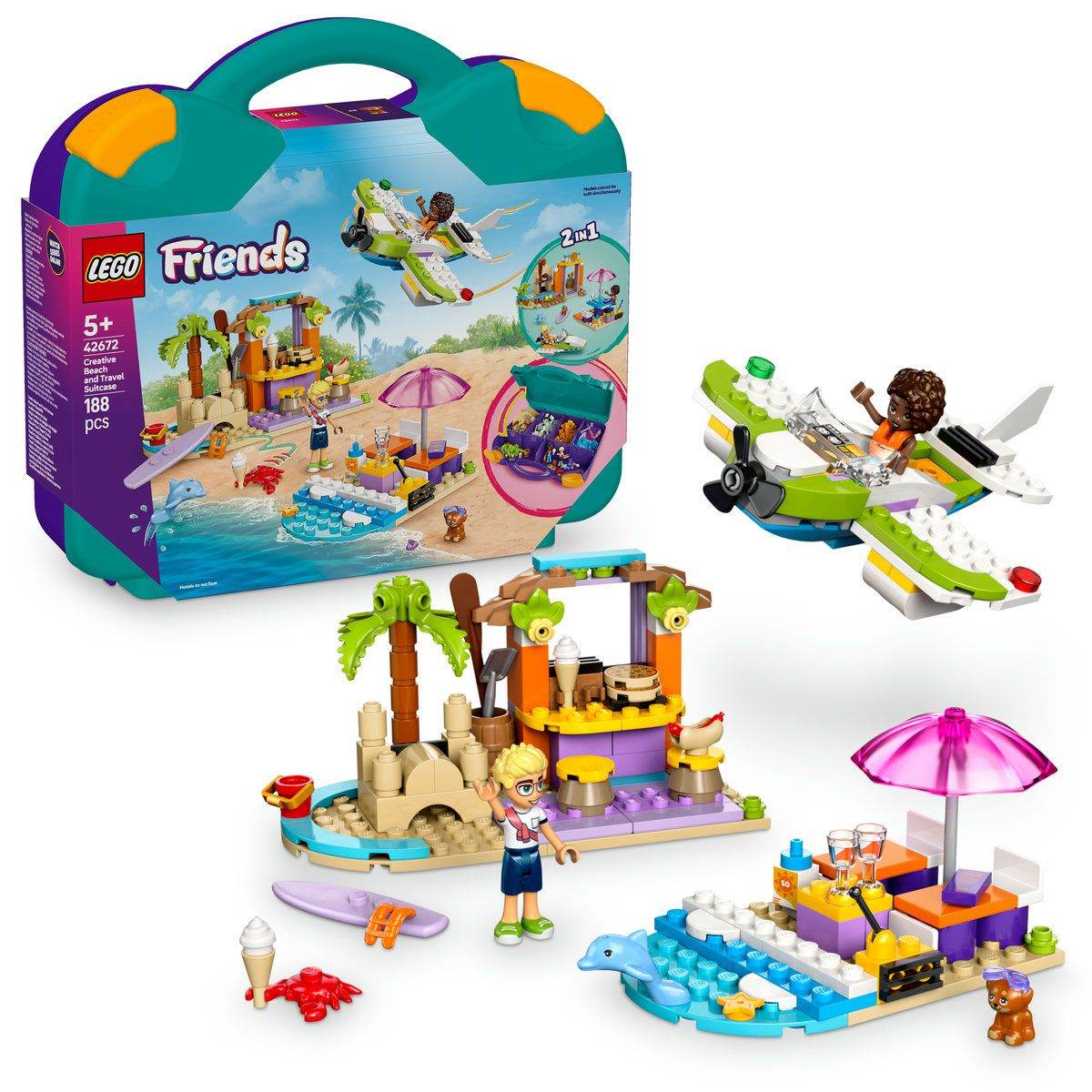 LEGO FRIENDS VALIZA PENTRU PLAJA SI CALATORIE 42672 Atelieru' lui Mesterica | Jucarii, haine si incaltaminte pentru copii