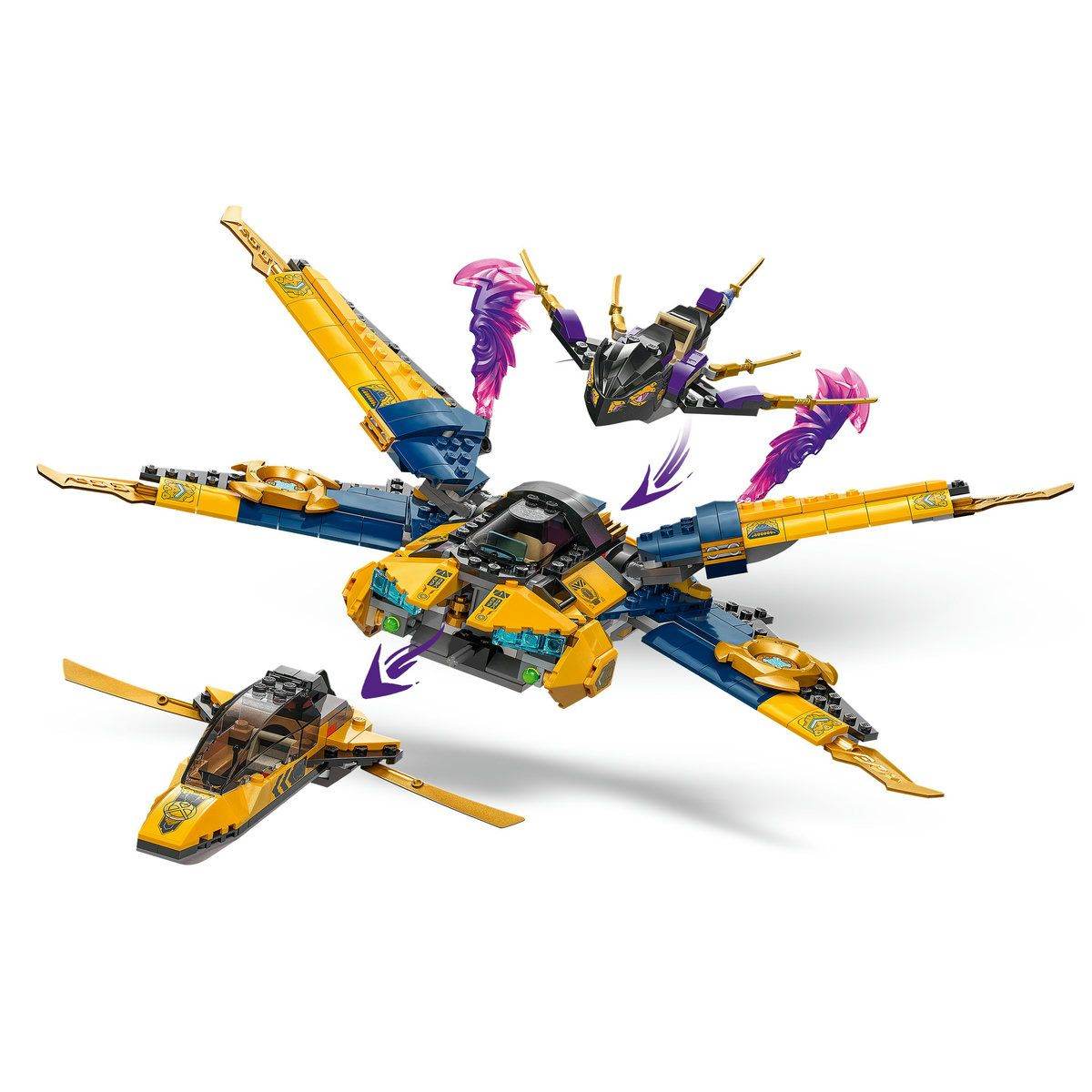 LEGO NINJAGO SUPERAVIONUL CU REACTIE AL LUI RAS SI ARIN 71833 Atelieru' lui Mesterica | Jucarii, haine si incaltaminte pentru copii