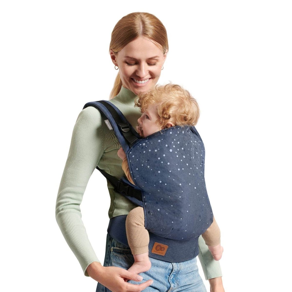 MARSUPIU ERGONOMIC KINDERKRAFT NINO, PANA LA 20 KG, CONFETTI DENIM Atelieru' lui Mesterica | Jucarii, haine si incaltaminte pentru copii