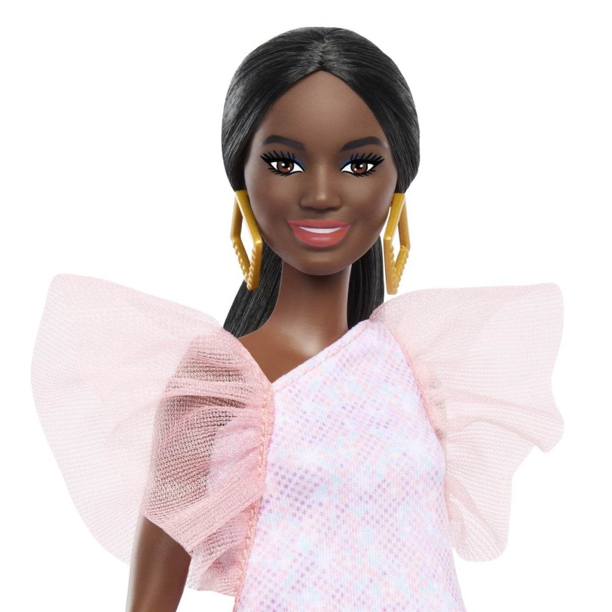 PAPUSA BARBIE FASHIONISTA AFRO - AMERICANA CU ROCHIE PEACH Atelieru' lui Mesterica | Jucarii, haine si incaltaminte pentru copii