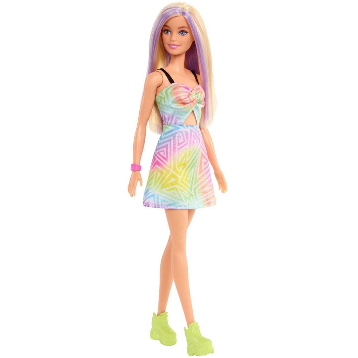PAPUSA BARBIE FASHIONISTA BLONDA CU SUVITE MOV - Atelieru' lui Mesterica