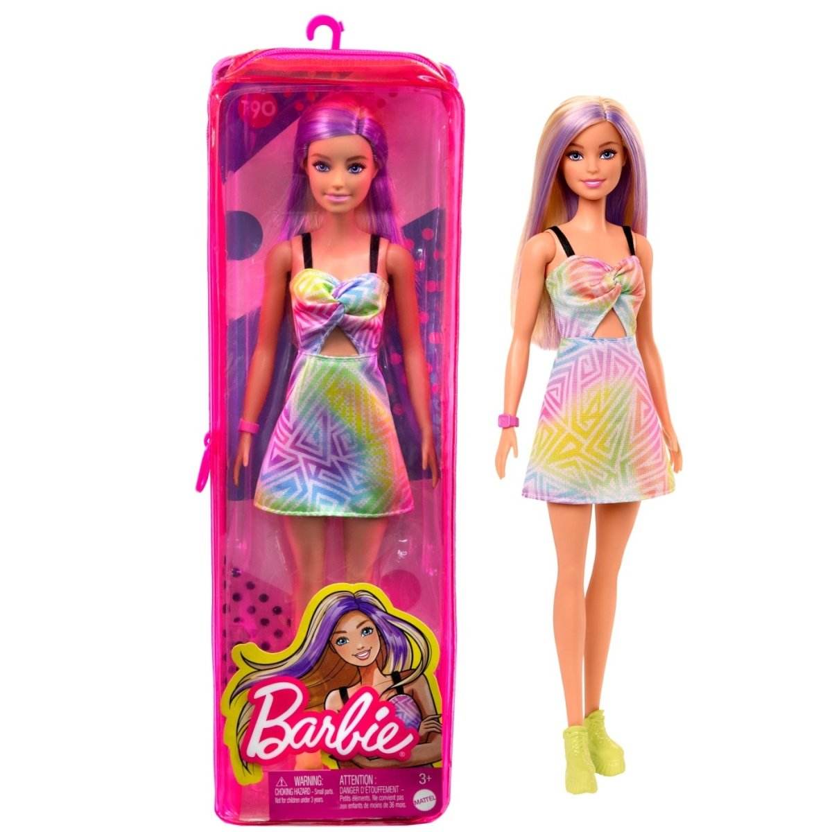PAPUSA BARBIE FASHIONISTA BLONDA CU SUVITE MOV - Atelieru' lui Mesterica