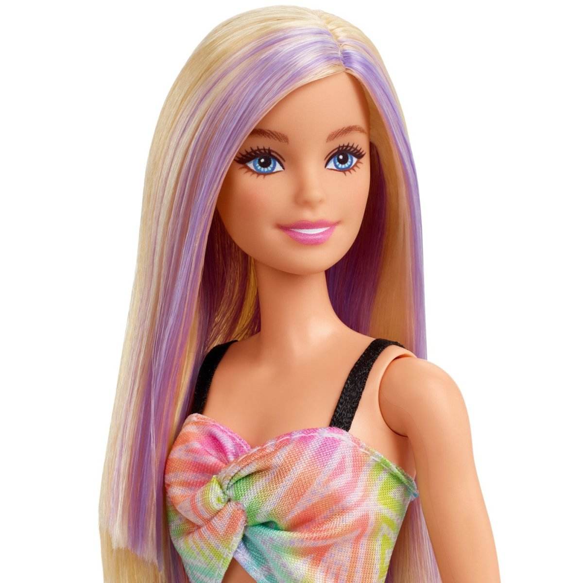 PAPUSA BARBIE FASHIONISTA BLONDA CU SUVITE MOV - Atelieru' lui Mesterica