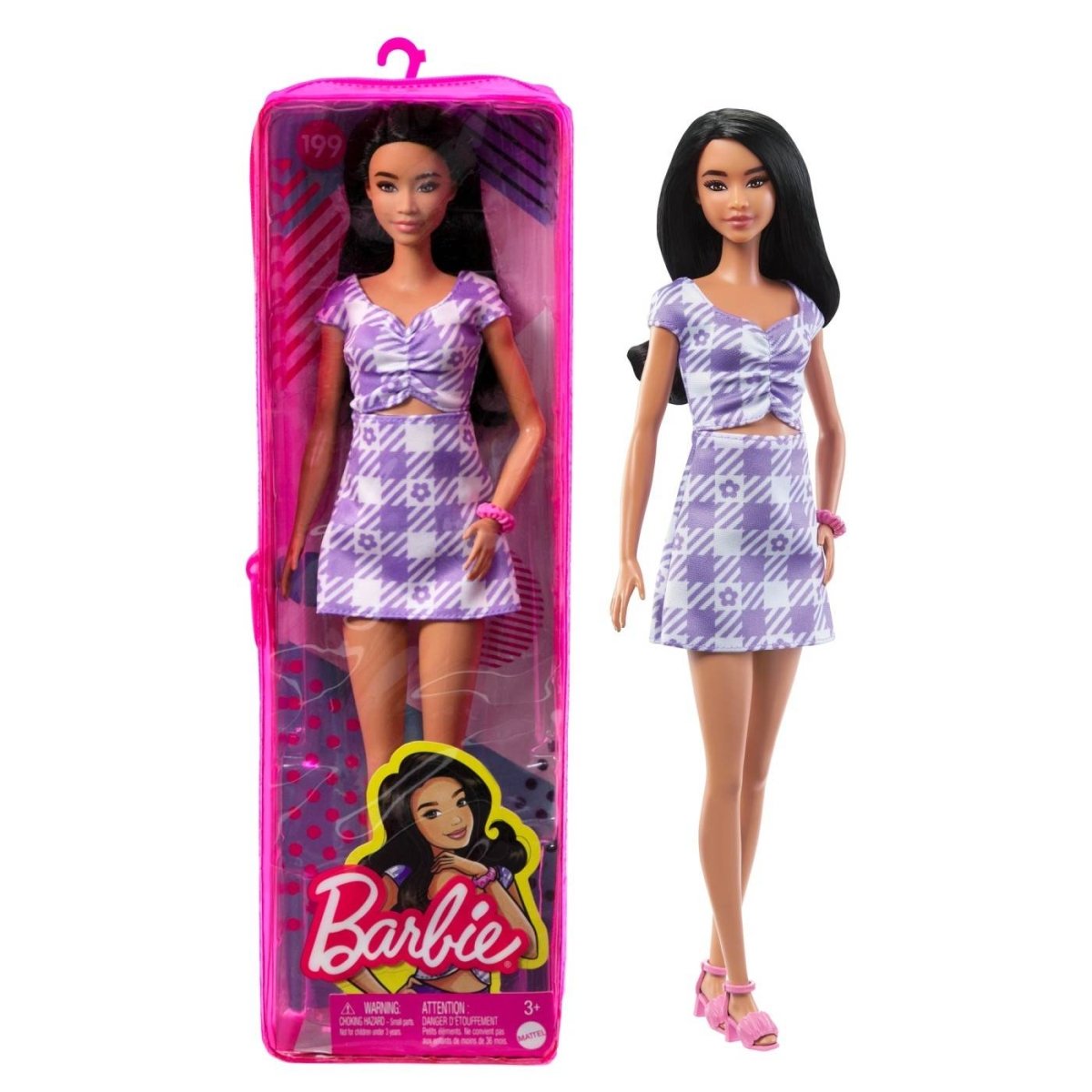PAPUSA BARBIE FASHIONISTA BRUNETA CU ROCHIE MOV Atelieru' lui Mesterica | Jucarii, haine si incaltaminte pentru copii