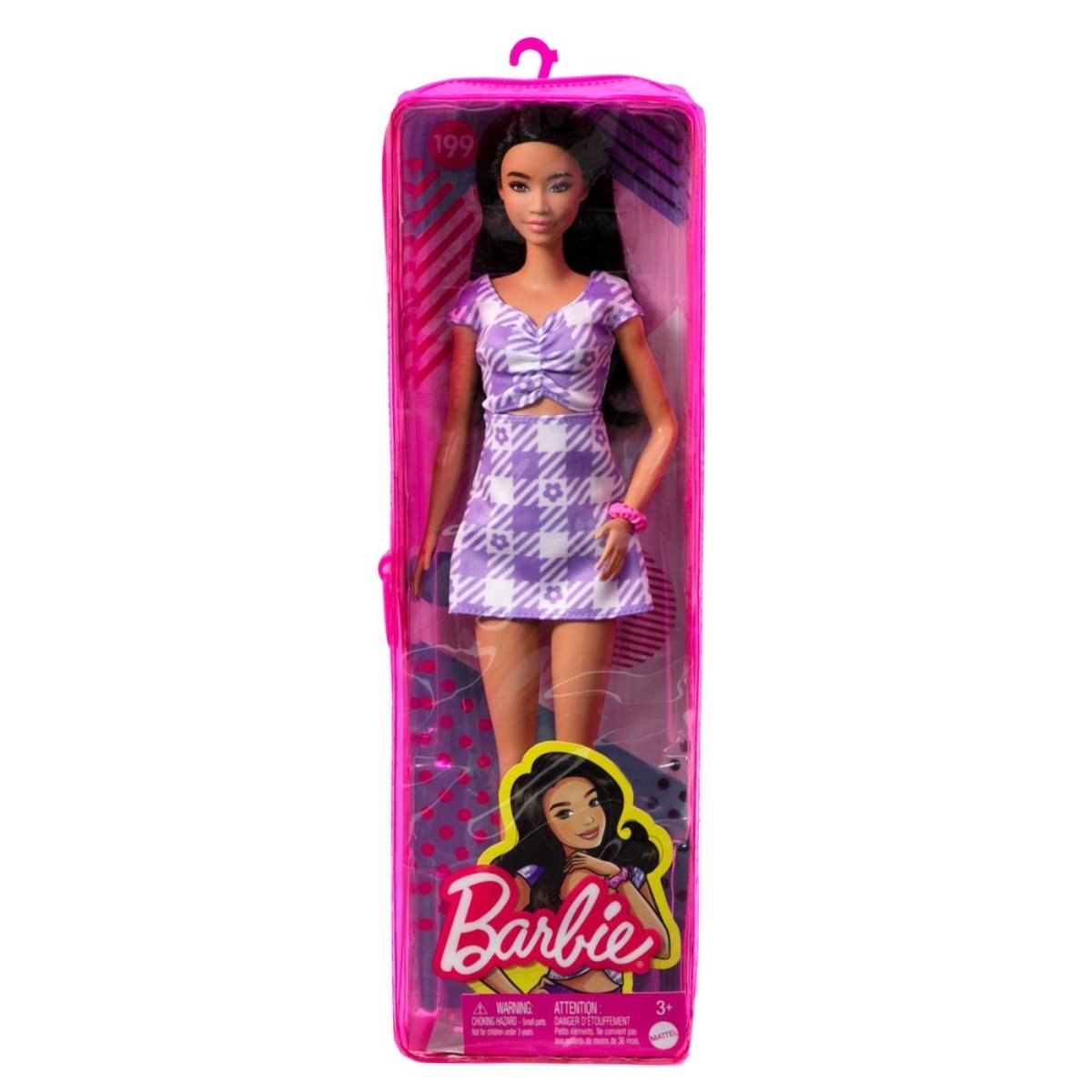 PAPUSA BARBIE FASHIONISTA BRUNETA CU ROCHIE MOV Atelieru' lui Mesterica | Jucarii, haine si incaltaminte pentru copii