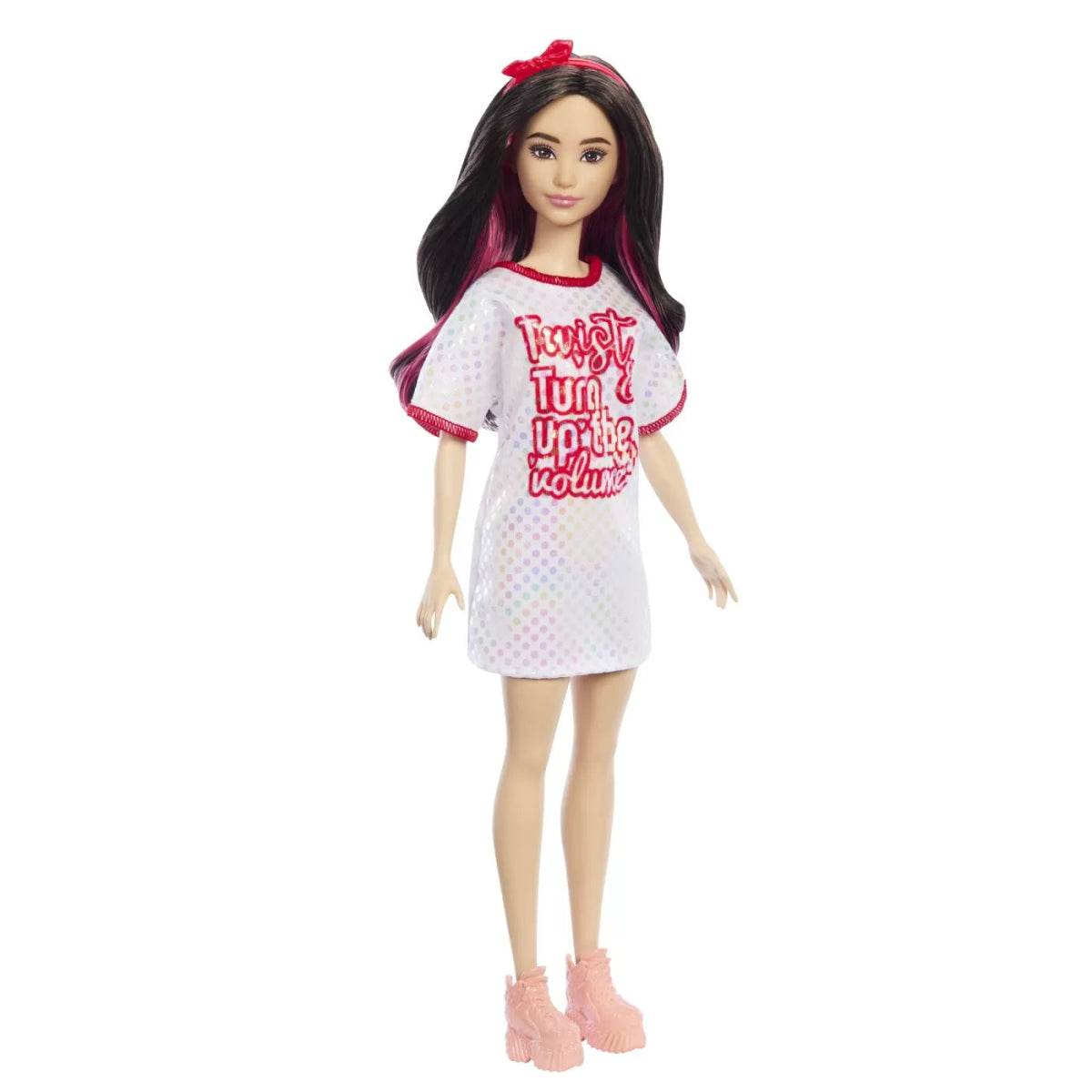 PAPUSA BARBIE FASHIONISTA BRUNETA CU ROCHITA SPORT - Atelieru' lui Mesterica
