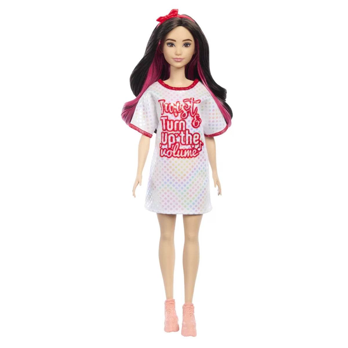 PAPUSA BARBIE FASHIONISTA BRUNETA CU ROCHITA SPORT - Atelieru' lui Mesterica