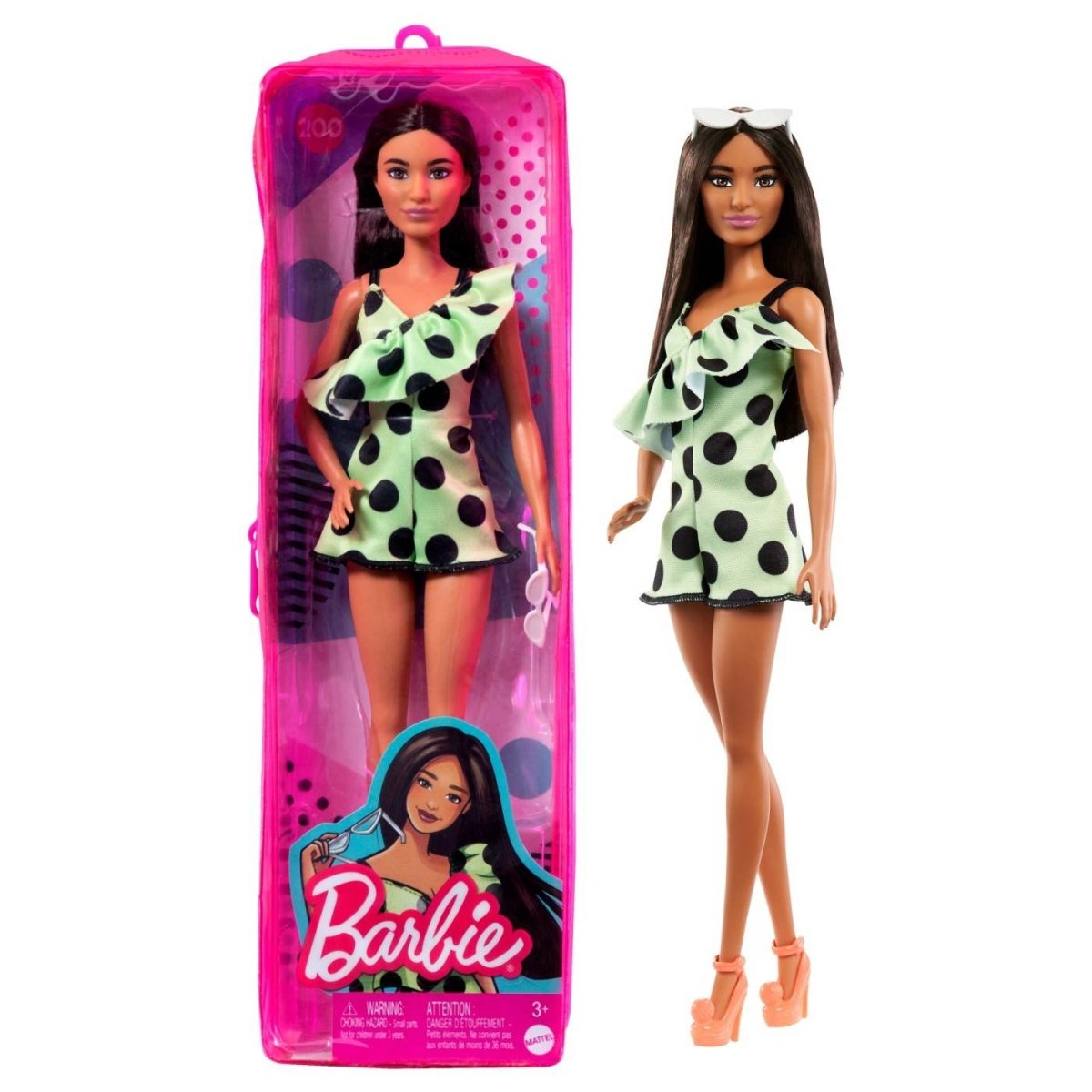 PAPUSA BARBIE FASHIONISTA BRUNETA CU SALOPETA VERDE Atelieru' lui Mesterica | Jucarii, haine si incaltaminte pentru copii