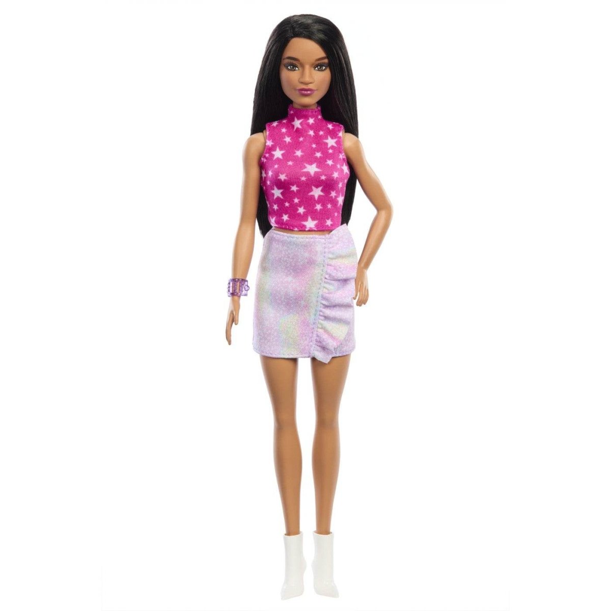 PAPUSA BARBIE FASHIONISTA BRUNETA CU TOP CU STELUTE Atelieru' lui Mesterica | Jucarii, haine si incaltaminte pentru copii