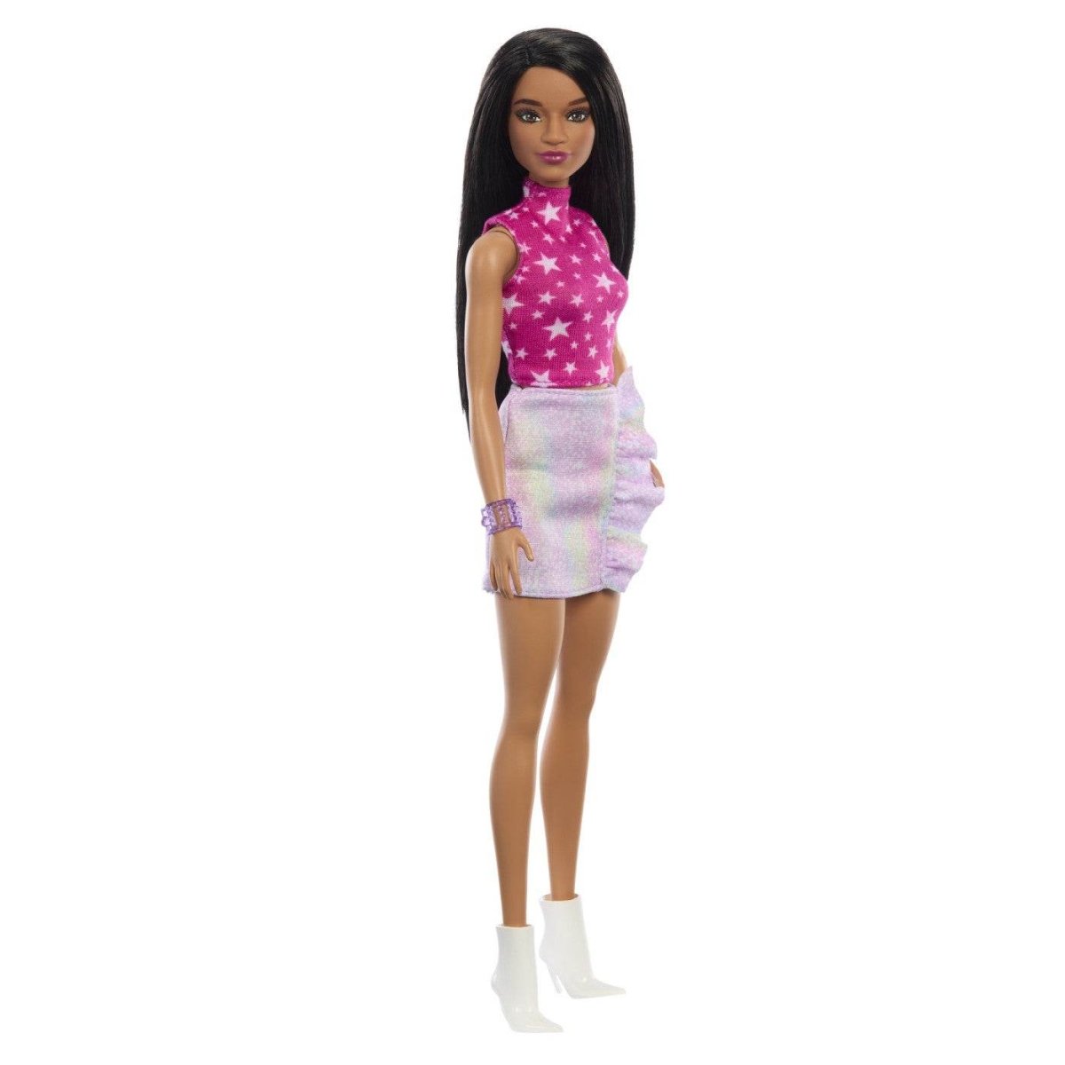 PAPUSA BARBIE FASHIONISTA BRUNETA CU TOP CU STELUTE Atelieru' lui Mesterica | Jucarii, haine si incaltaminte pentru copii