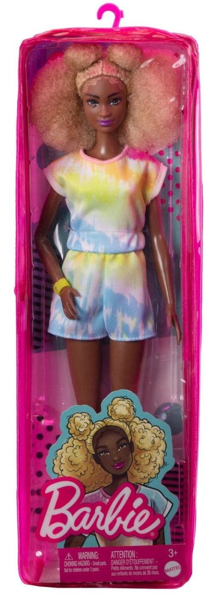 PAPUSA BARBIE FASHIONISTA CU PAR AFRO BLOND Atelieru' lui Mesterica | Jucarii, haine si incaltaminte pentru copii