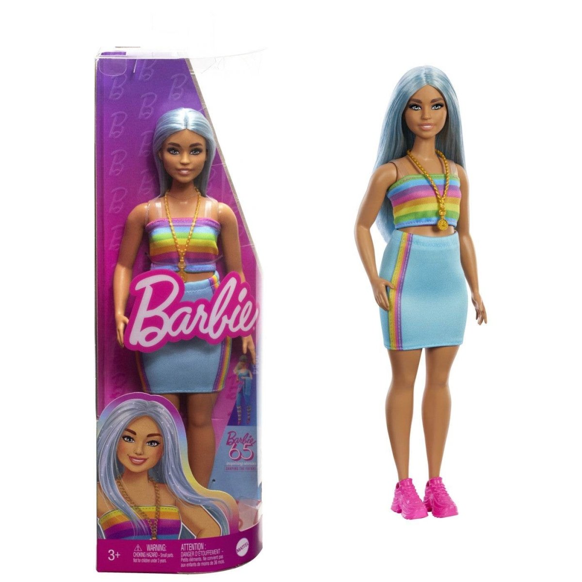 PAPUSA BARBIE FASHIONISTA CU PAR ALBASTRU PLATINAT SI TOP SPORT Atelieru' lui Mesterica | Jucarii, haine si incaltaminte pentru copii