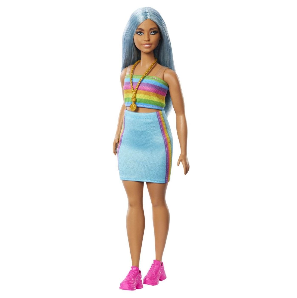 PAPUSA BARBIE FASHIONISTA CU PAR ALBASTRU PLATINAT SI TOP SPORT Atelieru' lui Mesterica | Jucarii, haine si incaltaminte pentru copii