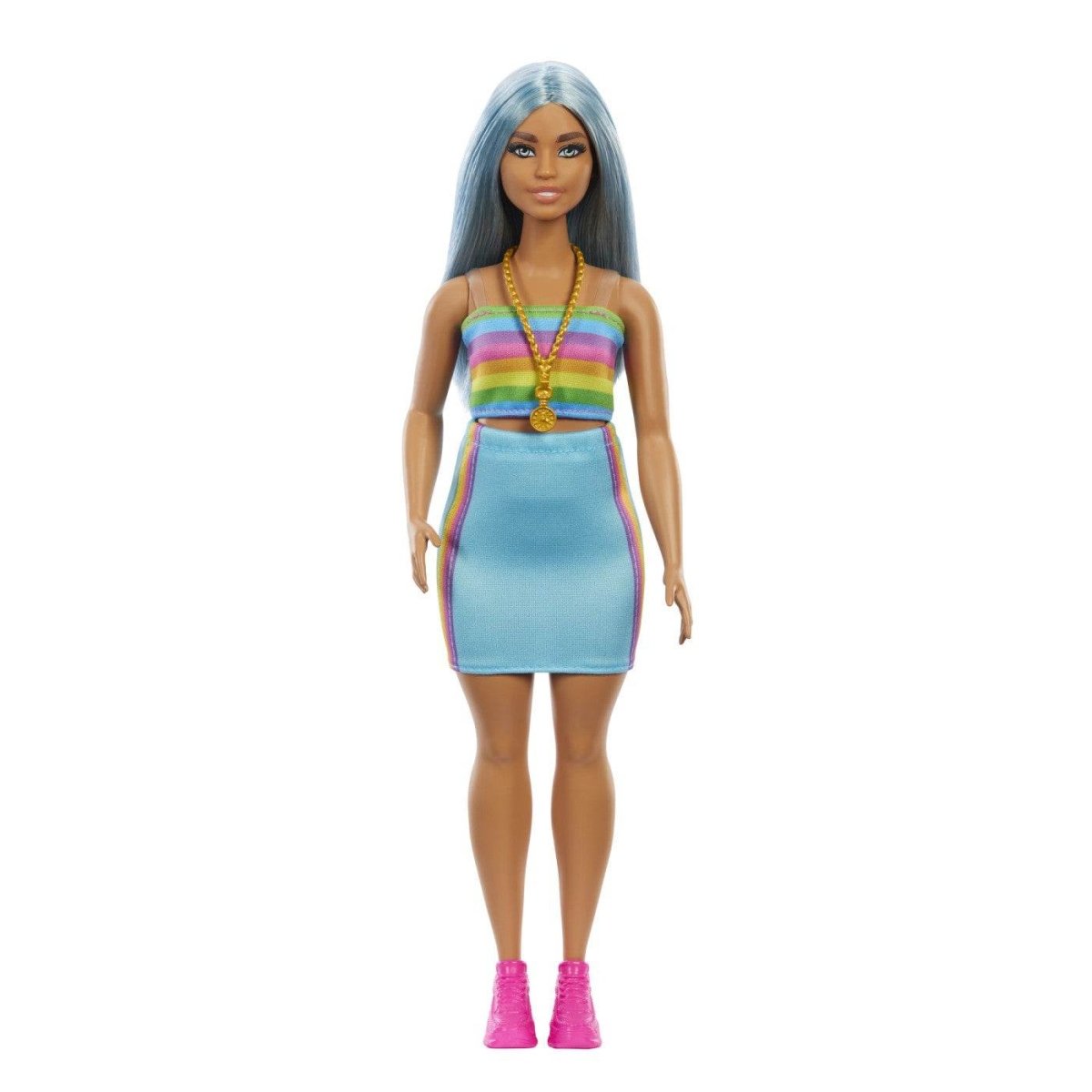 PAPUSA BARBIE FASHIONISTA CU PAR ALBASTRU PLATINAT SI TOP SPORT Atelieru' lui Mesterica | Jucarii, haine si incaltaminte pentru copii