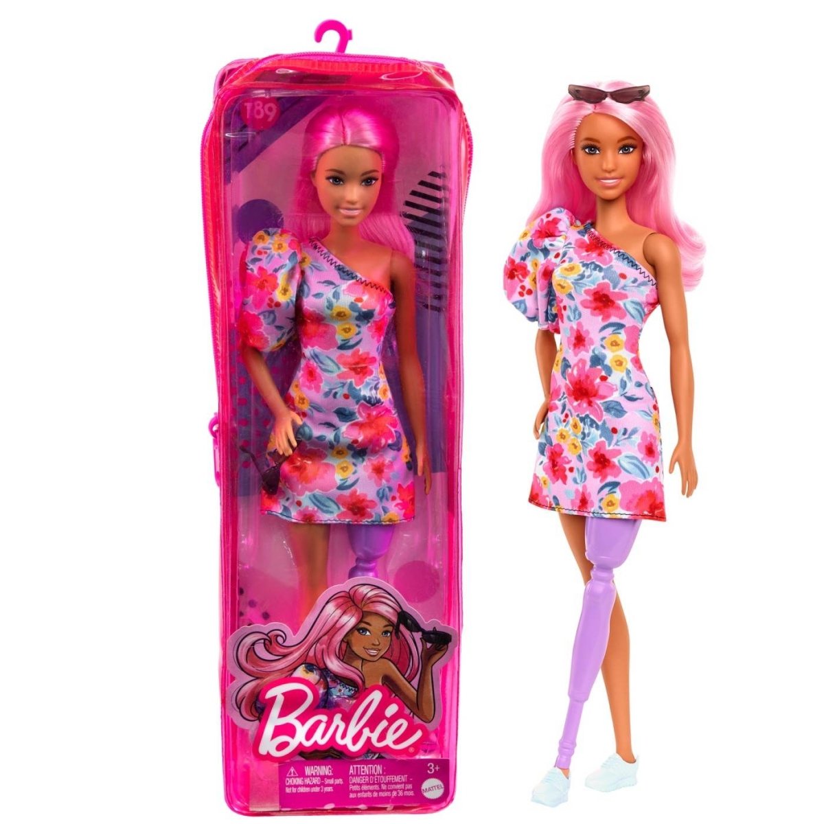 PAPUSA BARBIE FASHIONISTA CU PAR ROZ SI PICIOR PROTETIC Atelieru' lui Mesterica | Jucarii, haine si incaltaminte pentru copii