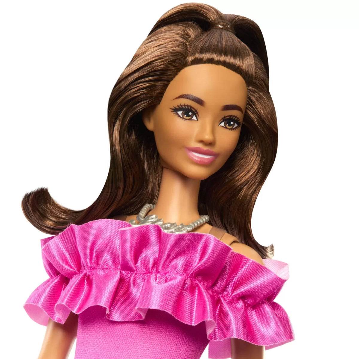PAPUSA BARBIE FASHIONISTA SATENA CU ROCHIE ROZ - Atelieru' lui Mesterica