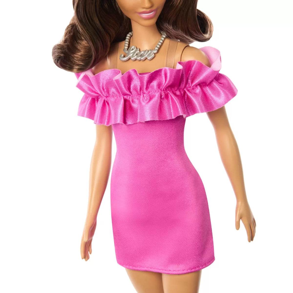 PAPUSA BARBIE FASHIONISTA SATENA CU ROCHIE ROZ - Atelieru' lui Mesterica